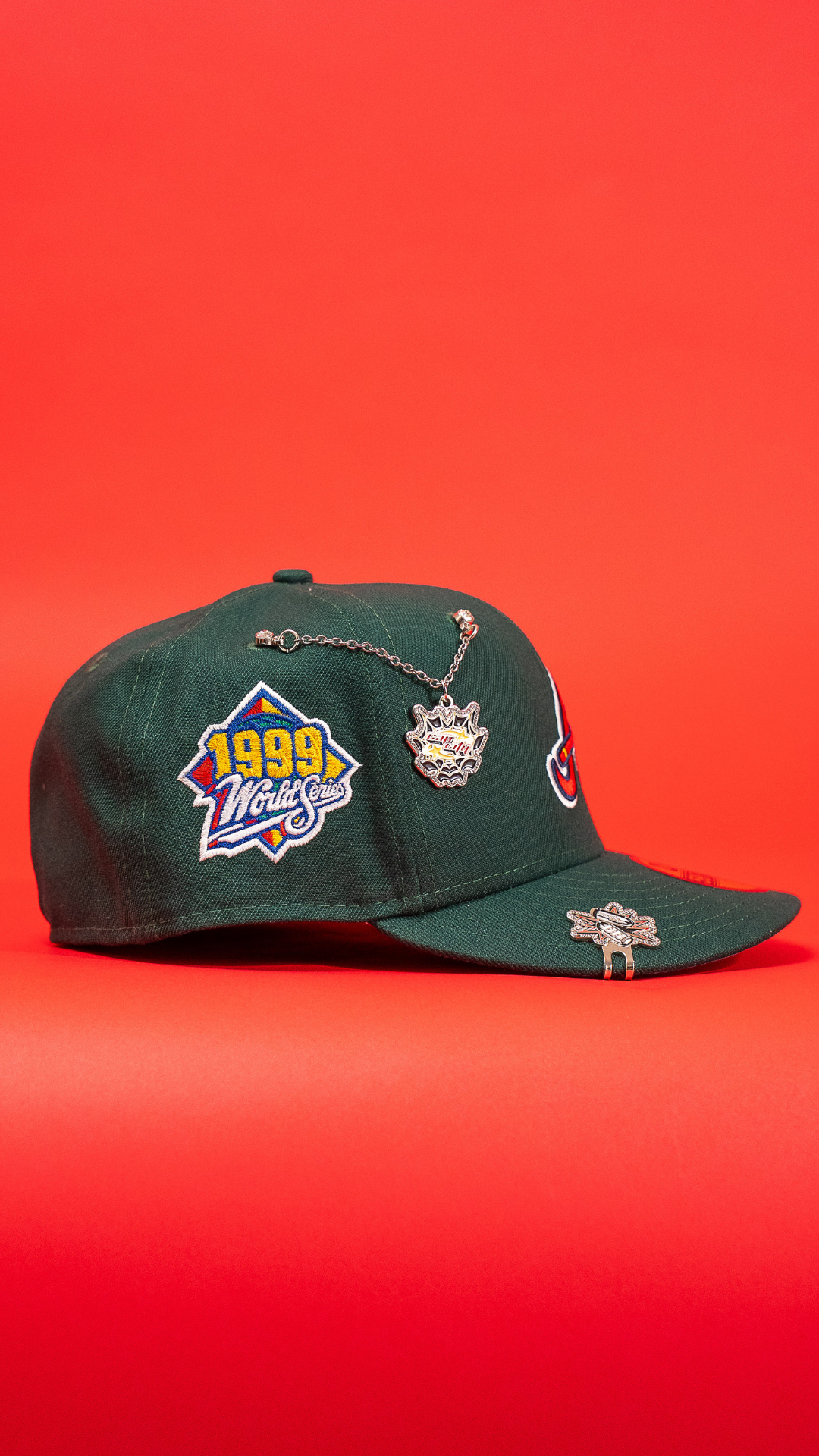 New Era Exclusive 59Fifty Forest Green Atlanta Braves W/ 1999 World Series Side Patch