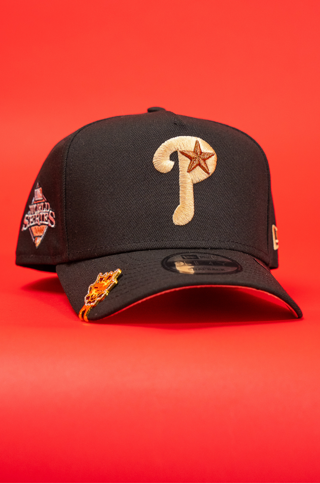 New Era 9Fifty A-Frame Black Philadelphia Phillies Snapback W/ 2008 World Series Side Patch