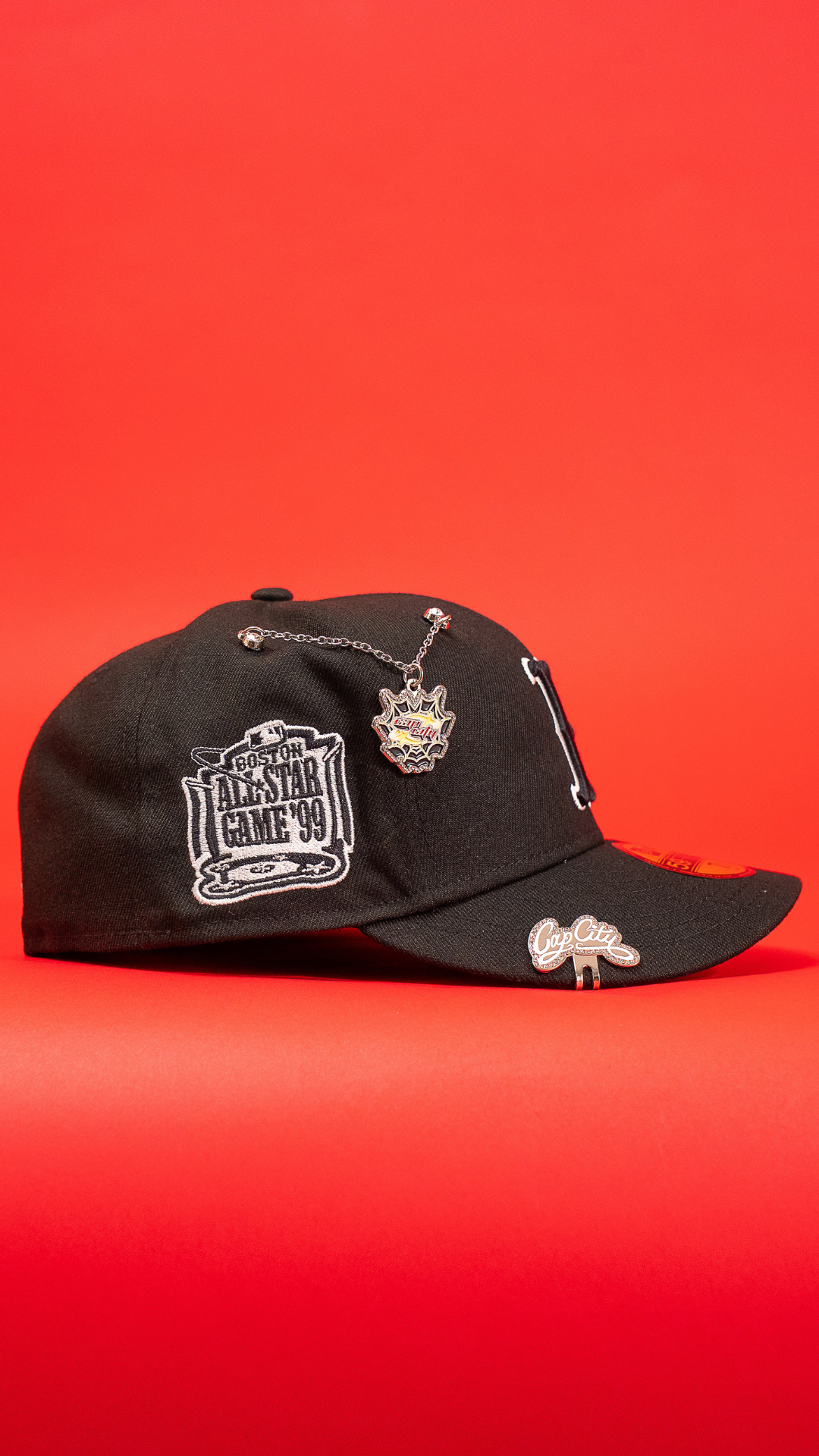 New Era Exclusive 59Fifty Black Boston Red Sox W/ Outline + 1999 All Star Game Side Patch
