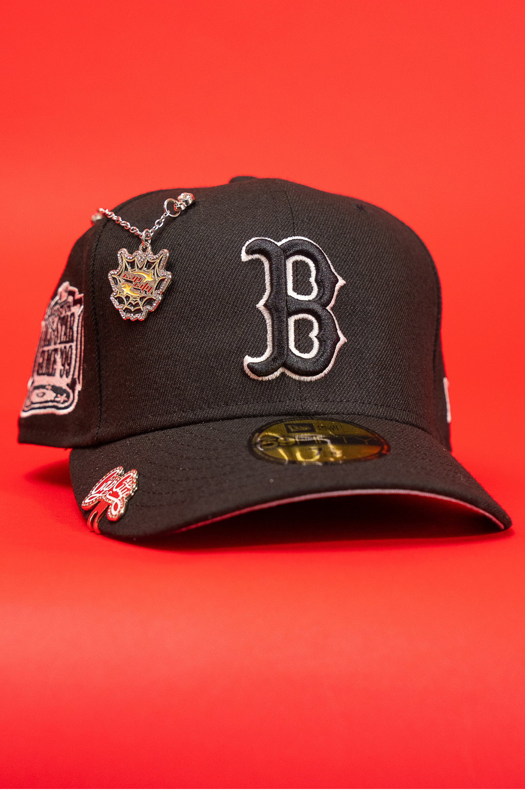 New Era Exclusive 59Fifty Black Boston Red Sox W/ Outline + 1999 All Star Game Side Patch