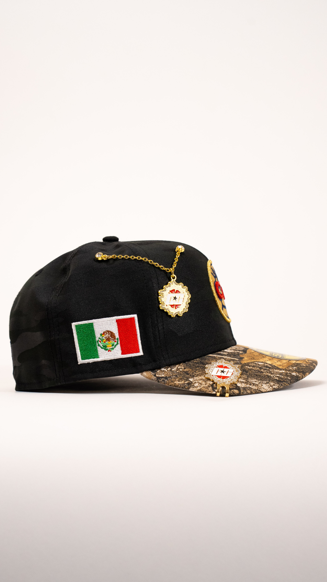 New Era Exclusive 59Fifty Black Camo/Realtree Club America W/ Mexico Flag Side Patch