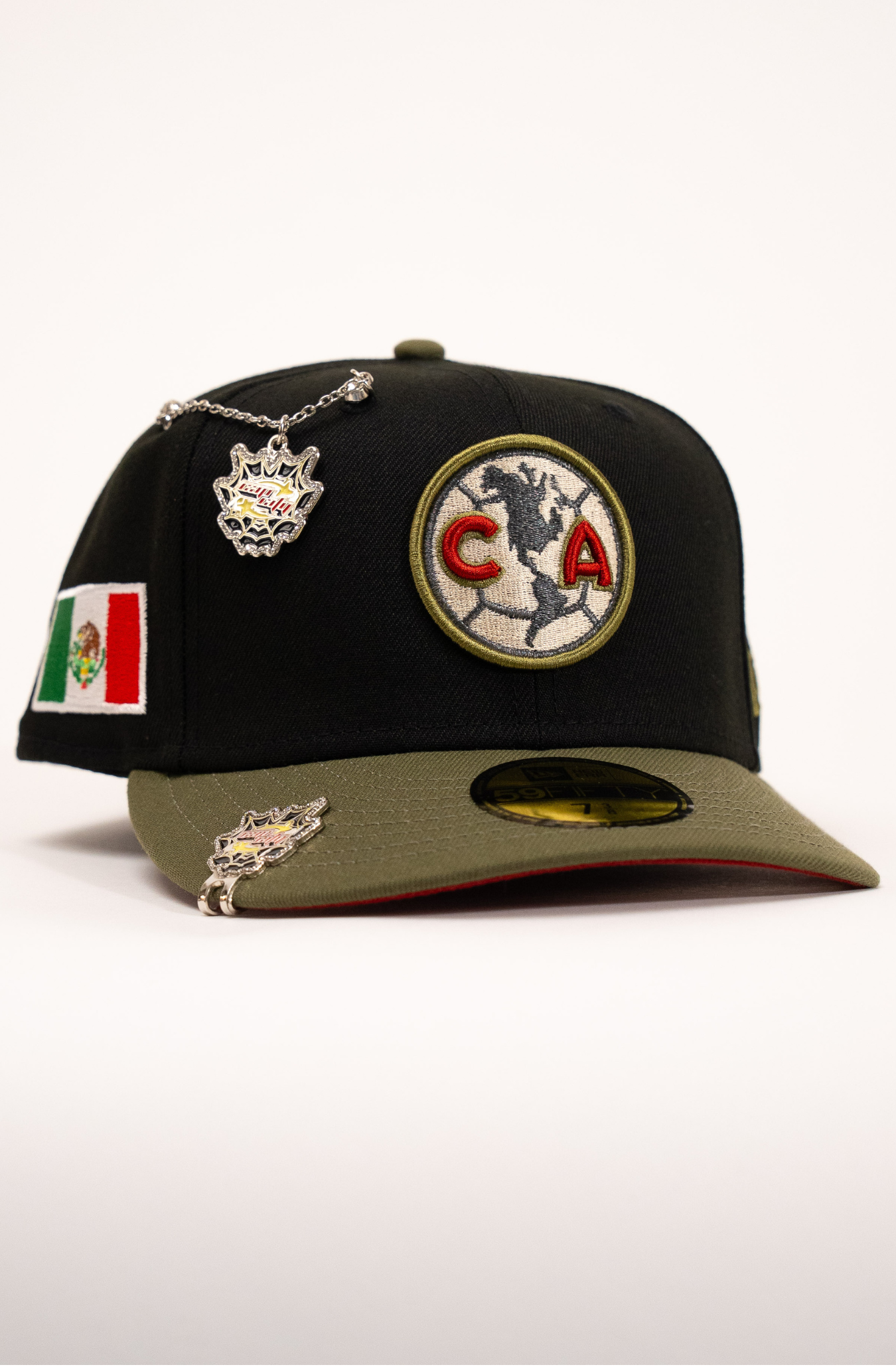 New Era Exclusive 59Fifty Black/Olive Club America W/ Mexico Flag Side Patch