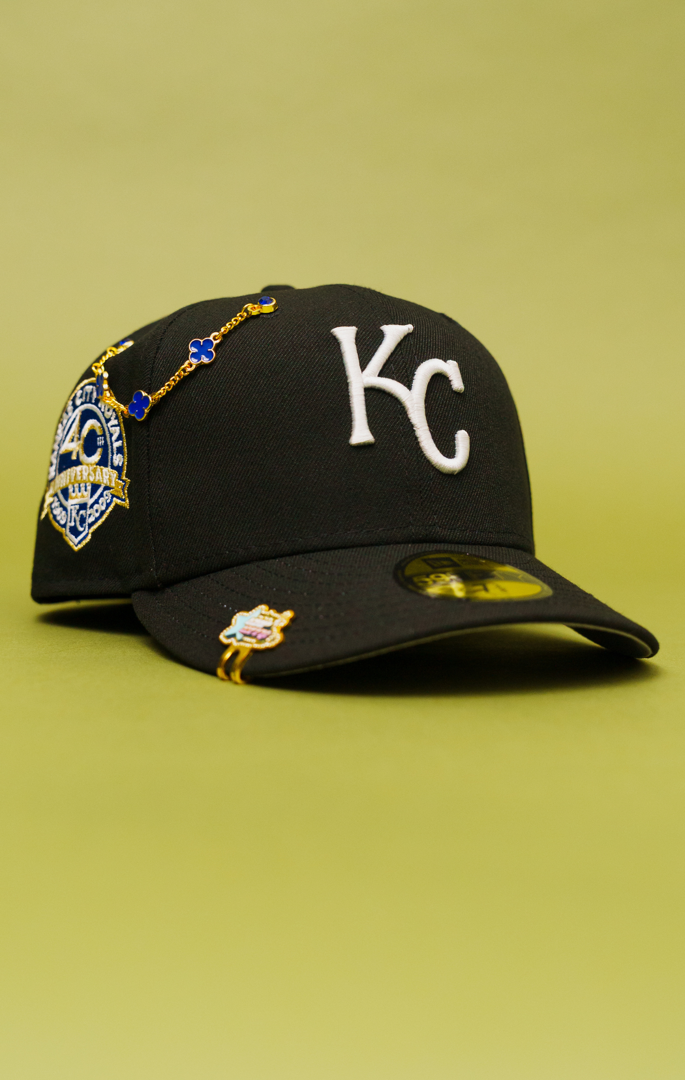 New Era Exclusive 59Fifty Black Kansas City W/ 40th Anniversary Side Patch