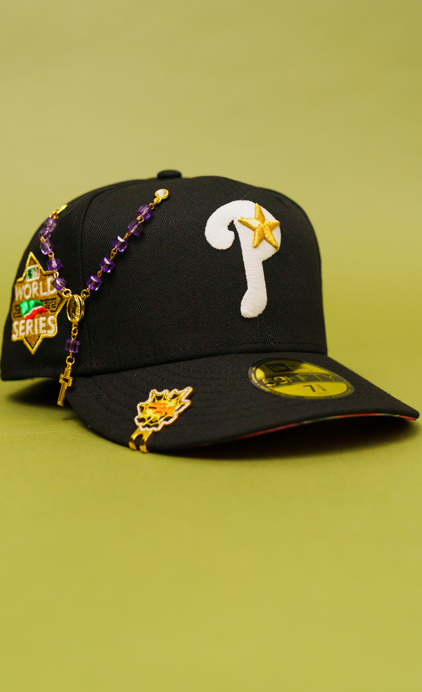 New Era Exclusive 59Fifty Black Philadelphia Phillies W/ World Series Side Patch
