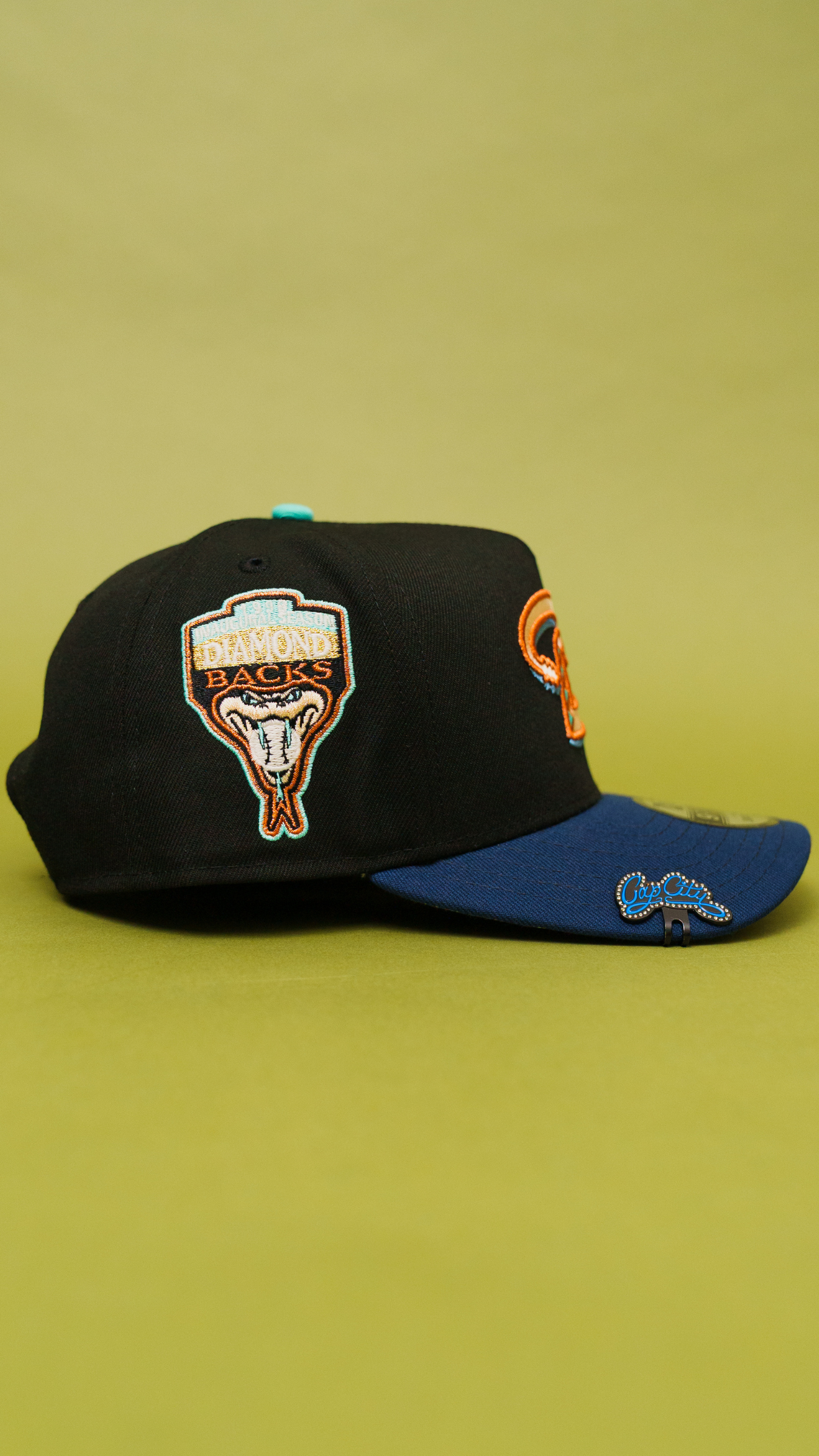 New Era 9Fifty A-Frame Black/Navy Arizona Diamondbacks Snapback W/ 1998 Inaugural Season Side Patch