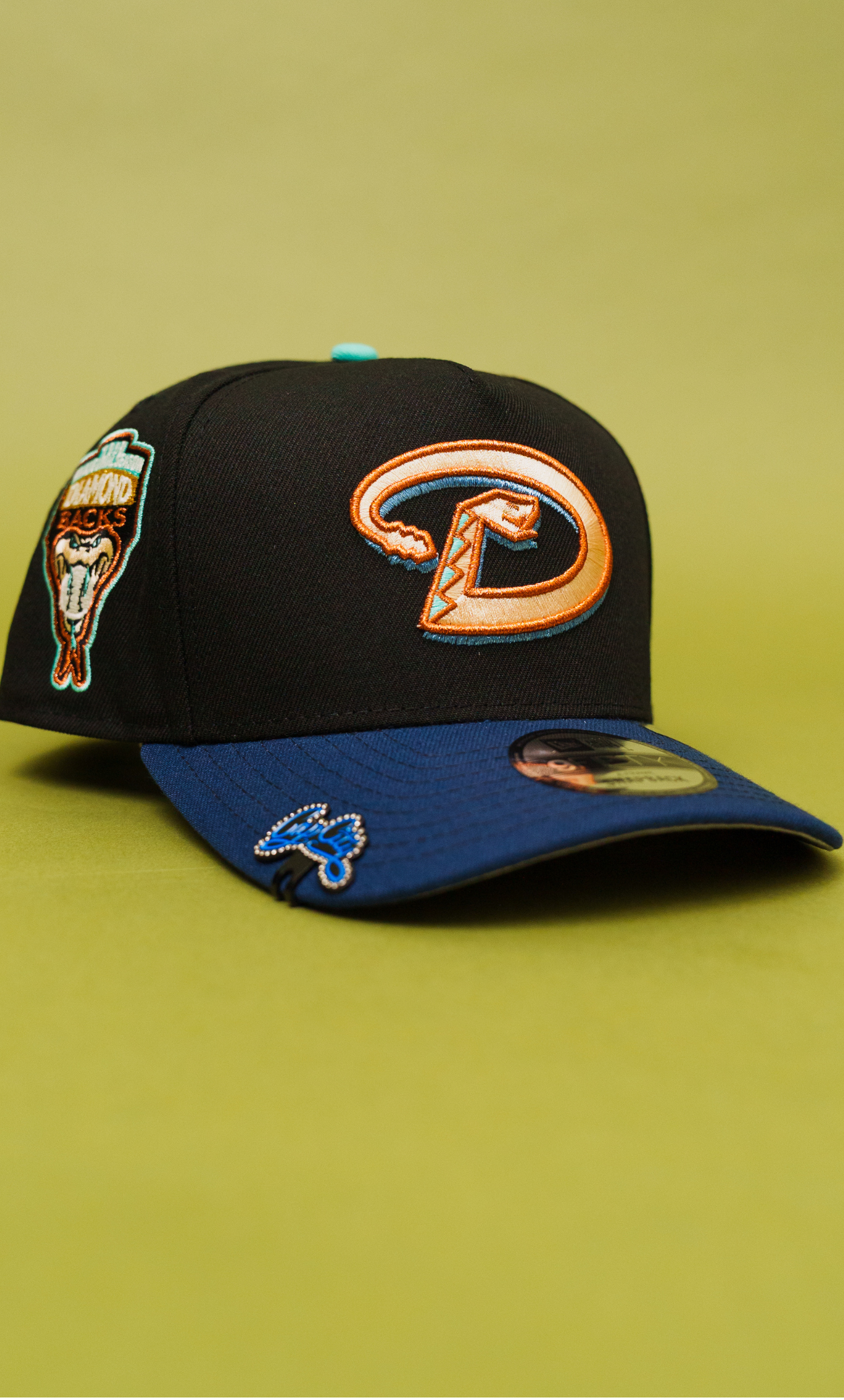 New Era 9Fifty A-Frame Black/Navy Arizona Diamondbacks Snapback W/ 1998 Inaugural Season Side Patch