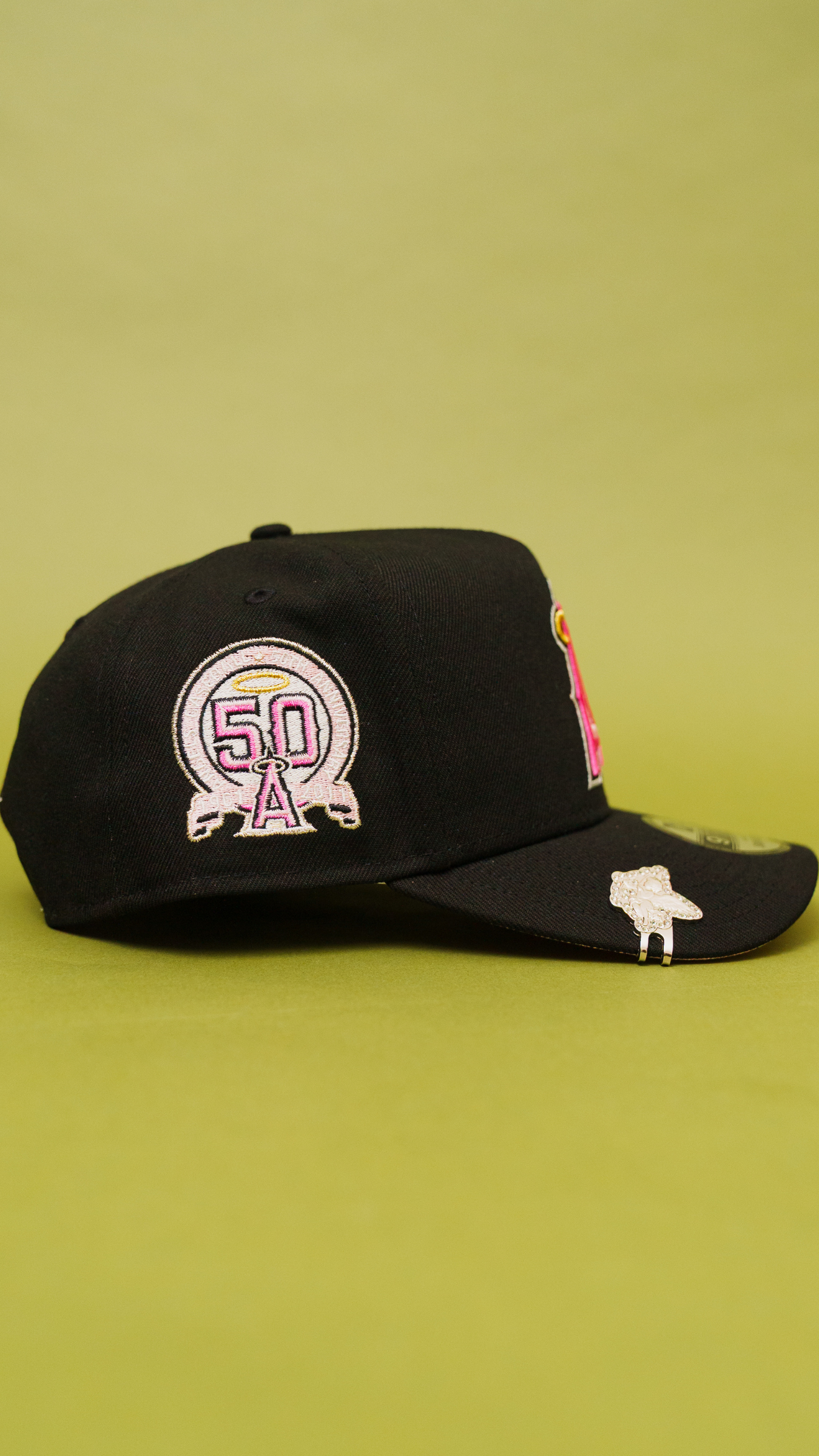 New Era 9Fifty A-Frame Black Anaheim Angels Snapback W/ 50th Anniversary Side Patch