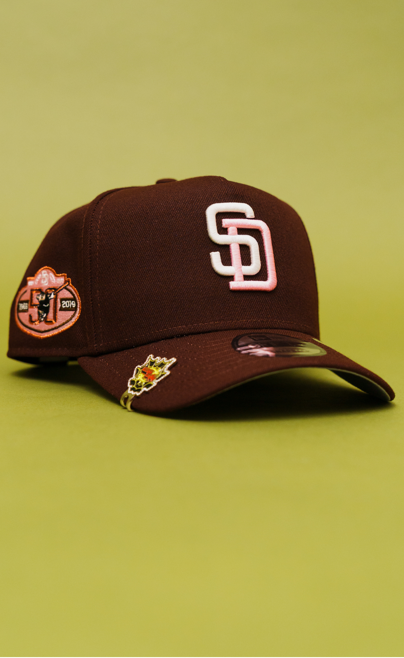 New Era 9Fifty A-Frame Dark Brown San Diego Padres Snapback W/ 50th Anniversary Side Patch