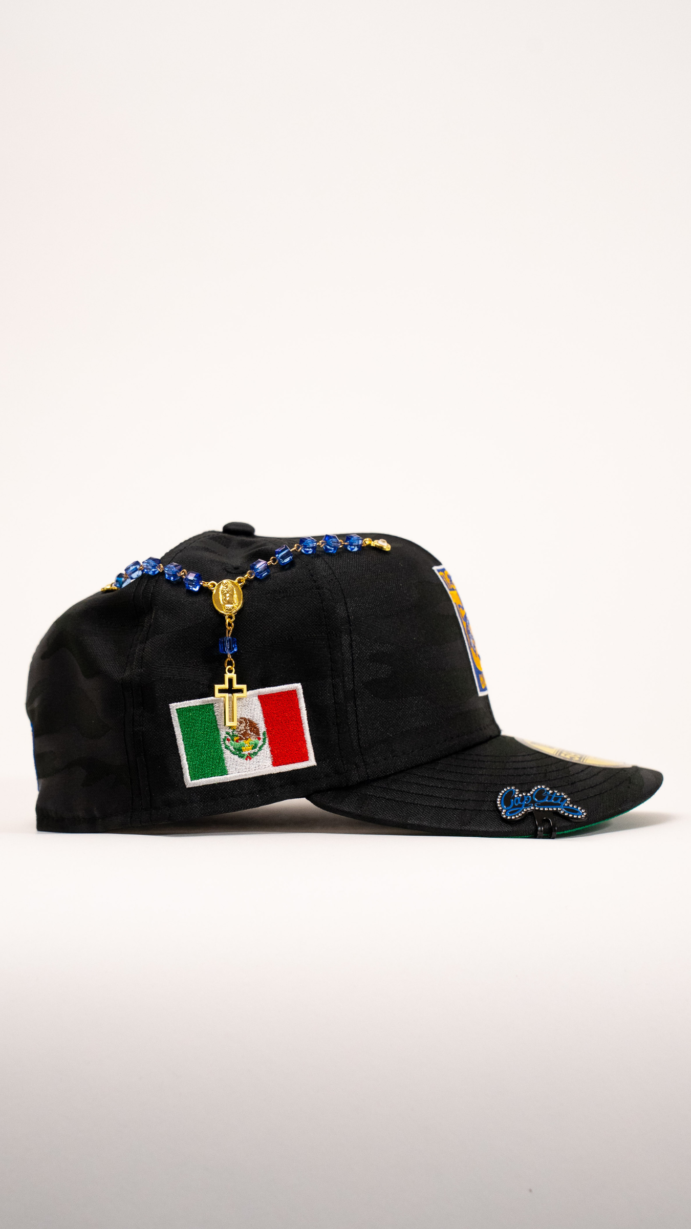 New Era Exclusive 59Fifty Black Camo Club Tigres Uanl W/ Mexico Flag Side Patch