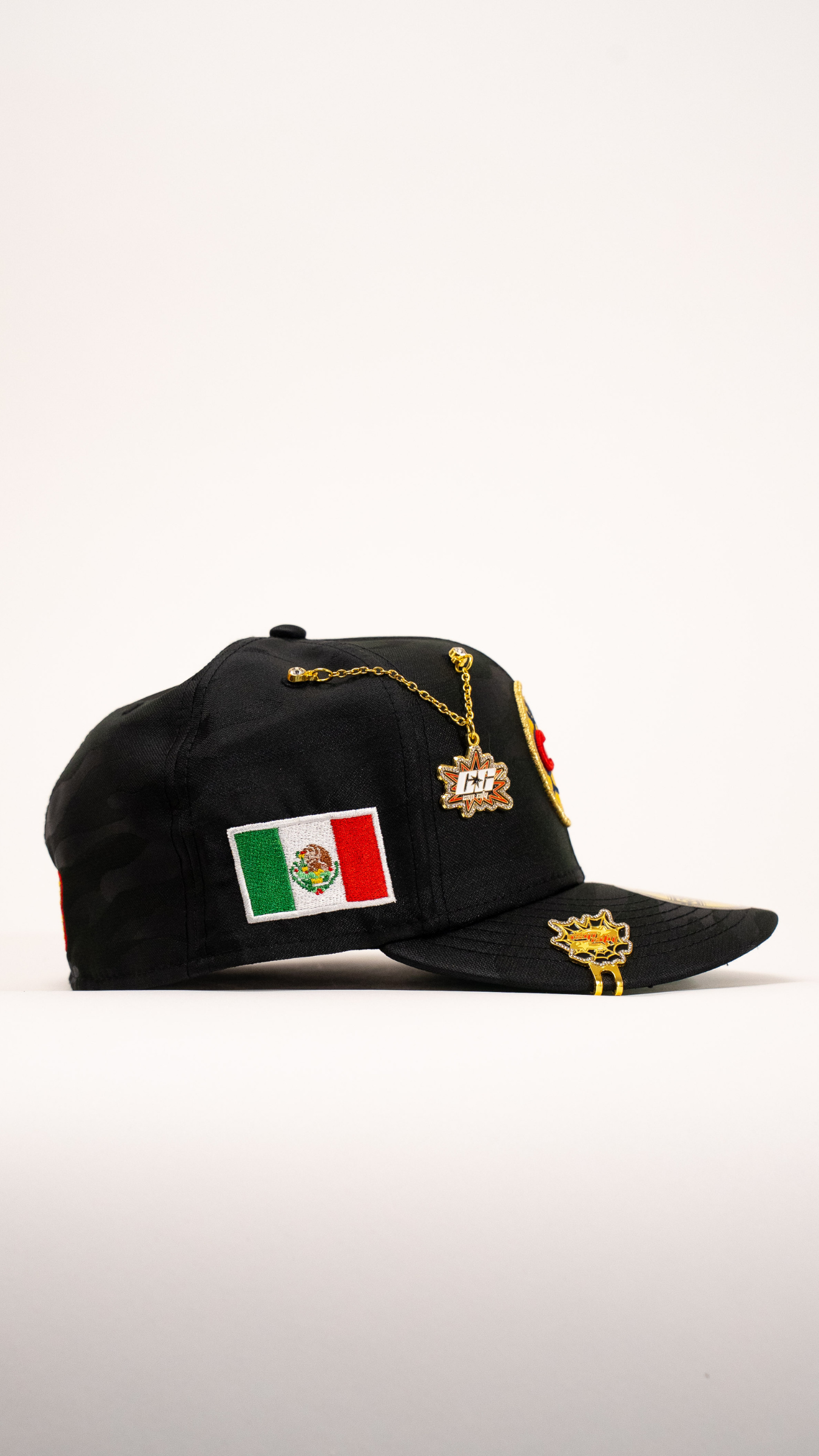 New Era Exclusive 59Fifty Black Camo Club America W/ Mexico Flag Side Patch