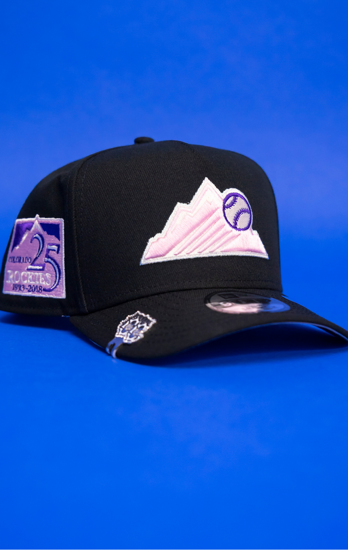 New Era 9Fifty A-Frame Black Colorado Rockies Snapback W/ 25th Anniversary Side Patch