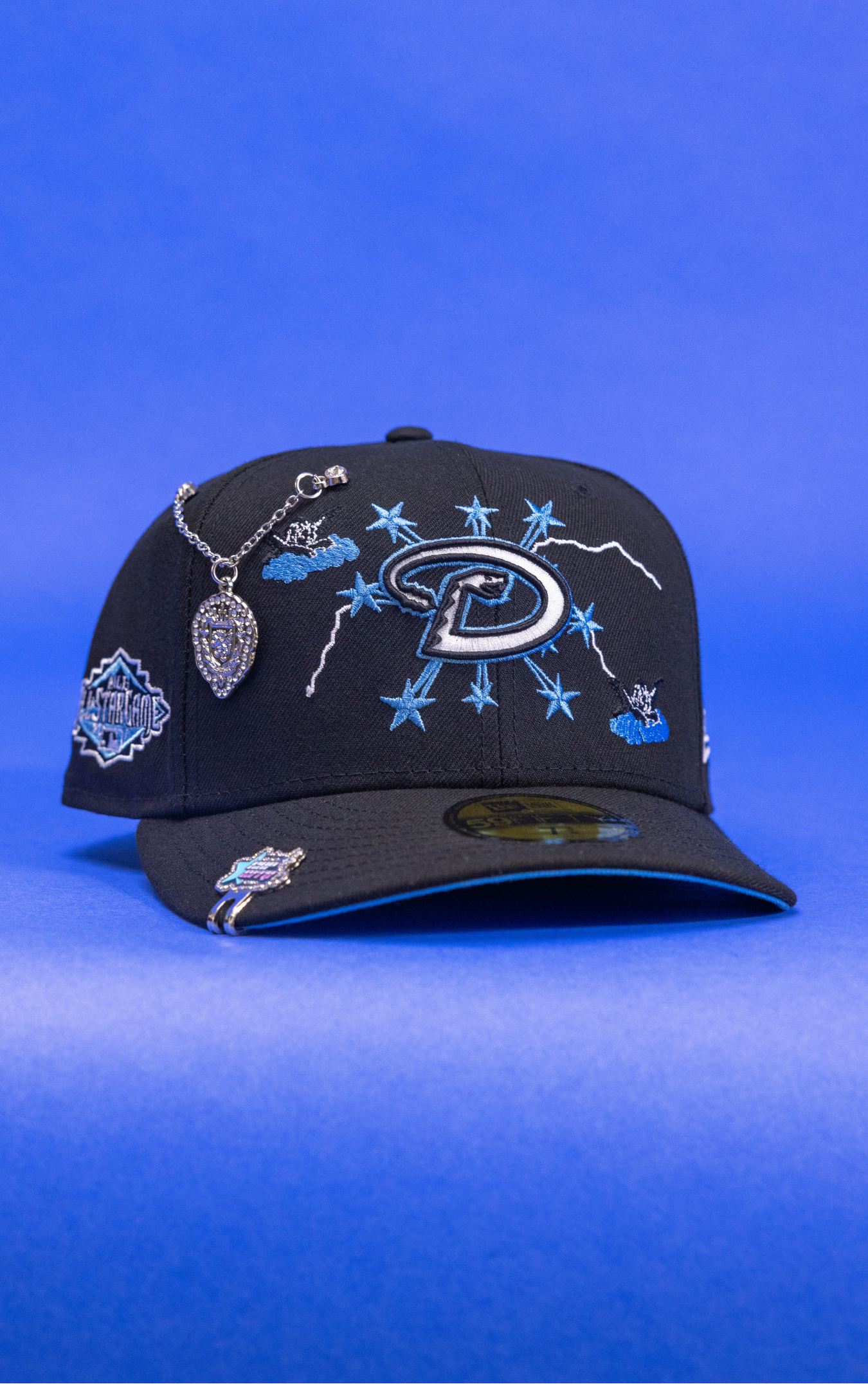 New Era Exclusive 59Fifty Black Arizona Diamondbacks W/ Embroidery + All Star Game Side Patch