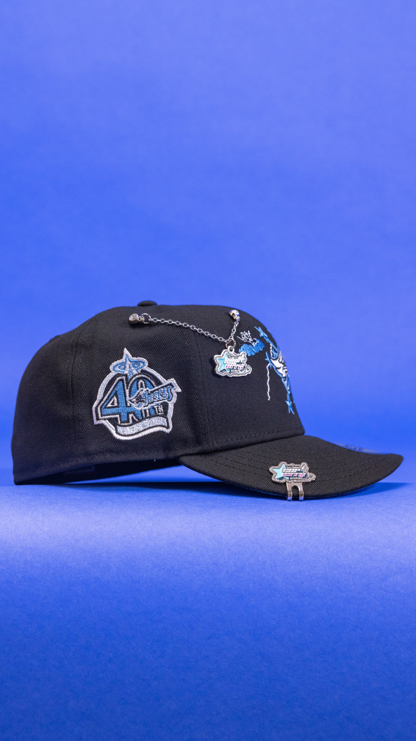 New Era Exclusive 59Fifty Black Anaheim Angels W/ Embroidery + 40th Anniversary Side Patch