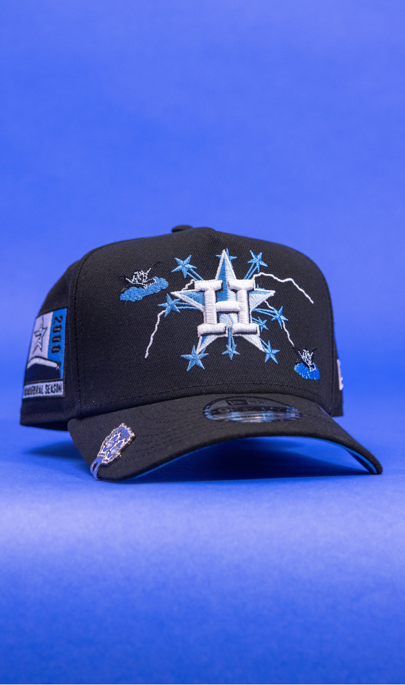 New Era 9Fifty A-Frame Black Houston Astros Snapback W/ Embroidery + 2000 Inaugural Season Side Patch