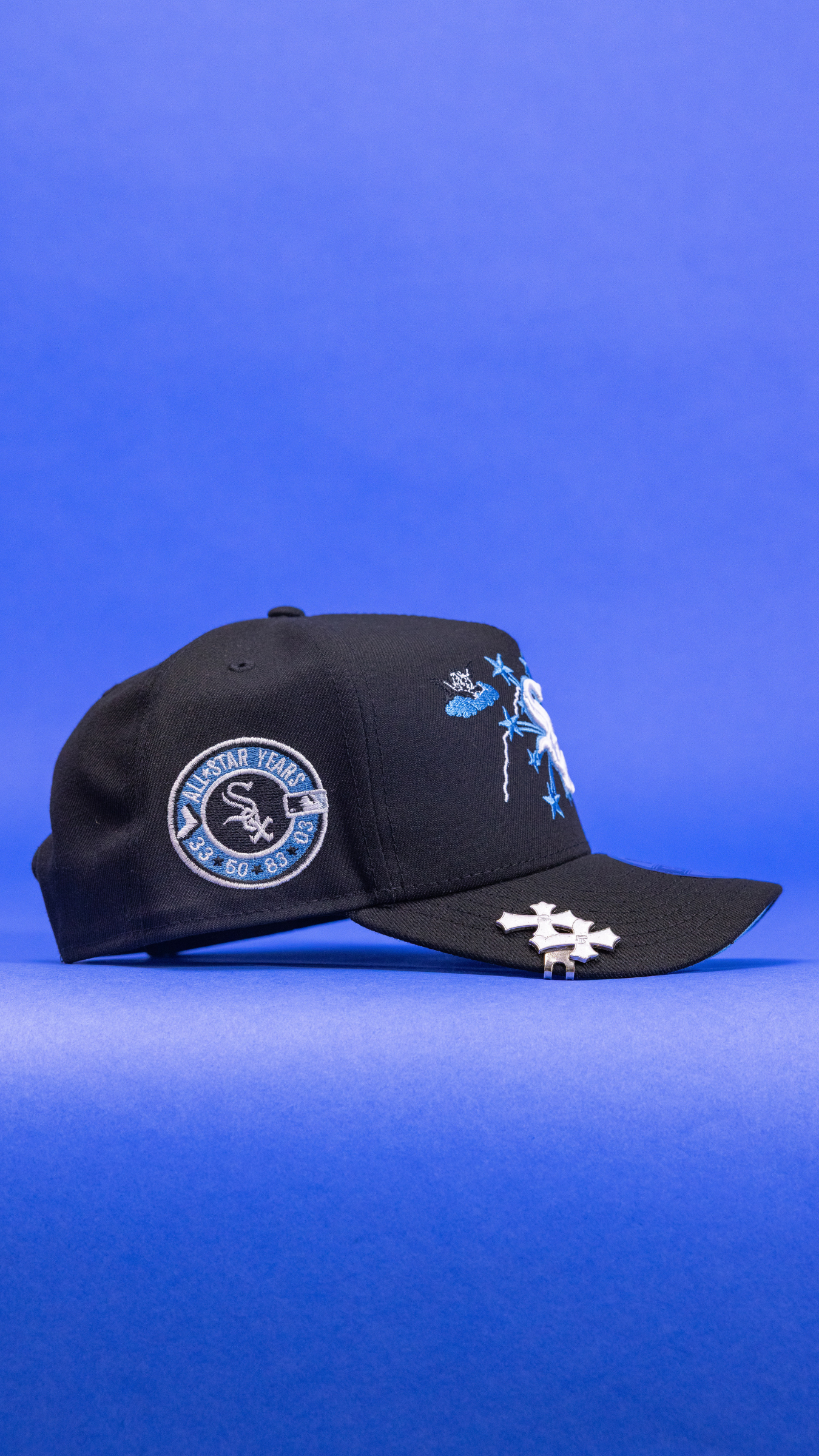 New Era 9Fifty A-Frame Black Chicago White Sox Snapback W/ Embroidery + All Star Years Side Patch