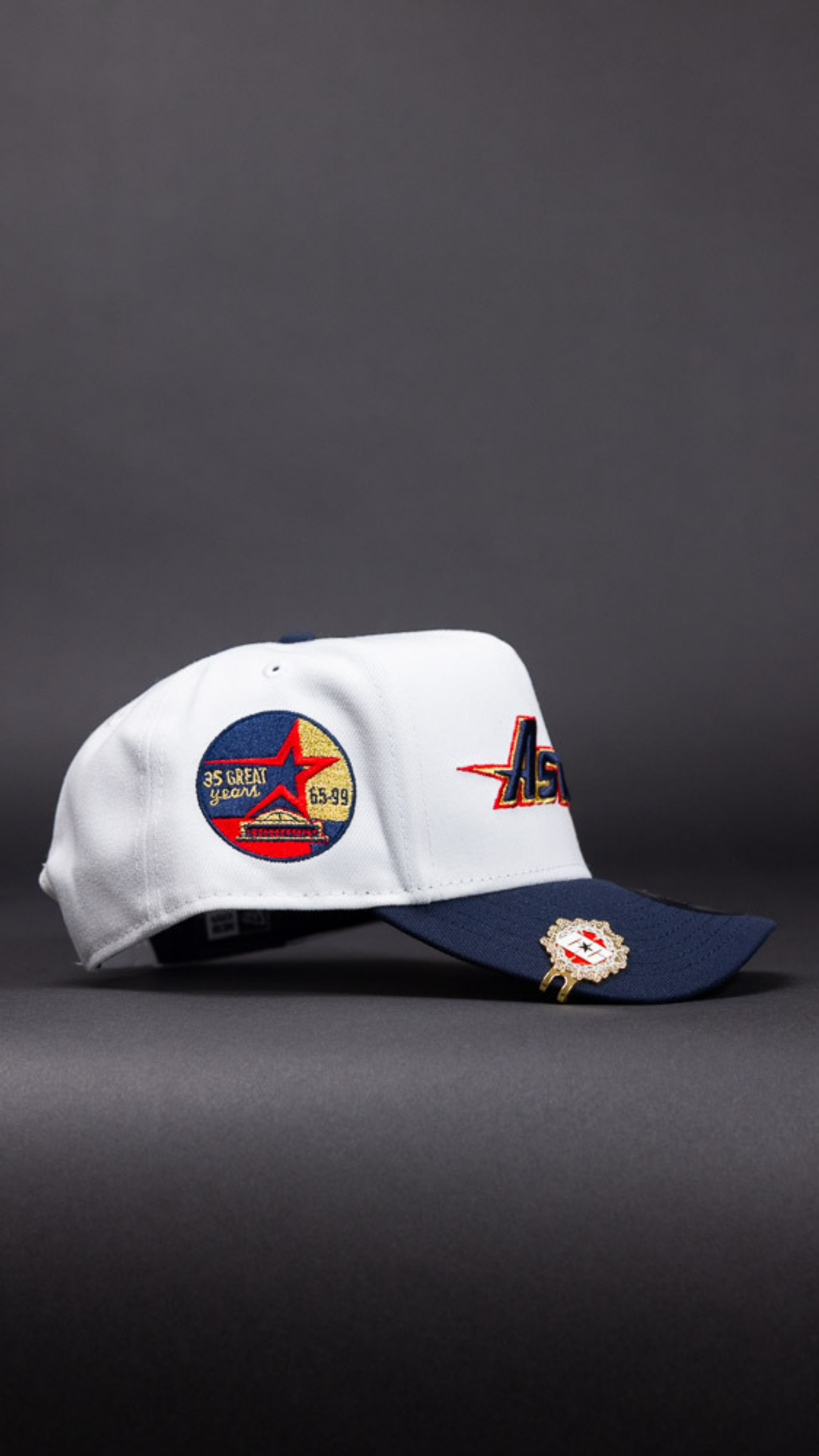 New Era 9Fifty A-Frame Pearl White Houston Astros Script Snapback W/ 35th Anniversary Side Patch