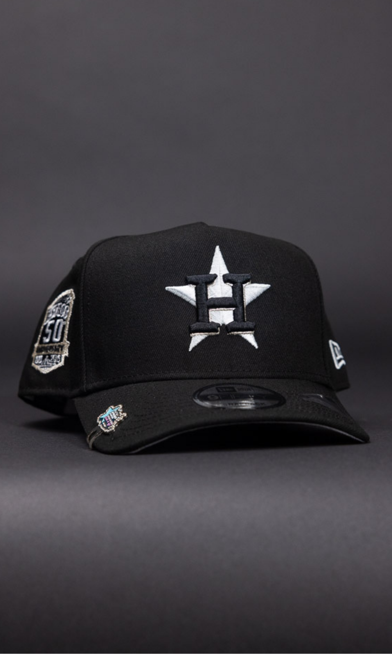 New Era 9Fifty A-Frame Black Houston Astros Snapback W/ 50th Anniversary Side Patch
