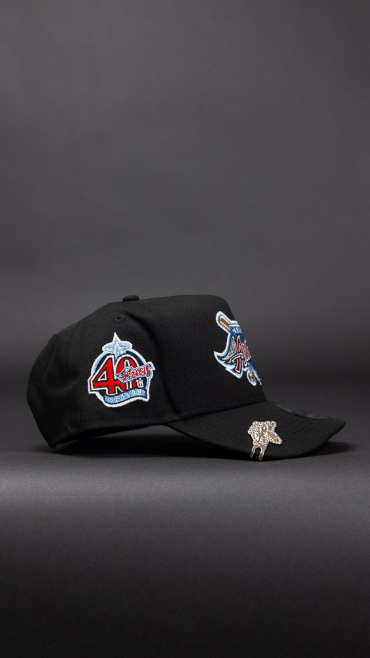 New Era 9Fifty A-Frame Black Anaheim Angels Snapback W/ 40th Anniversary Side Patch