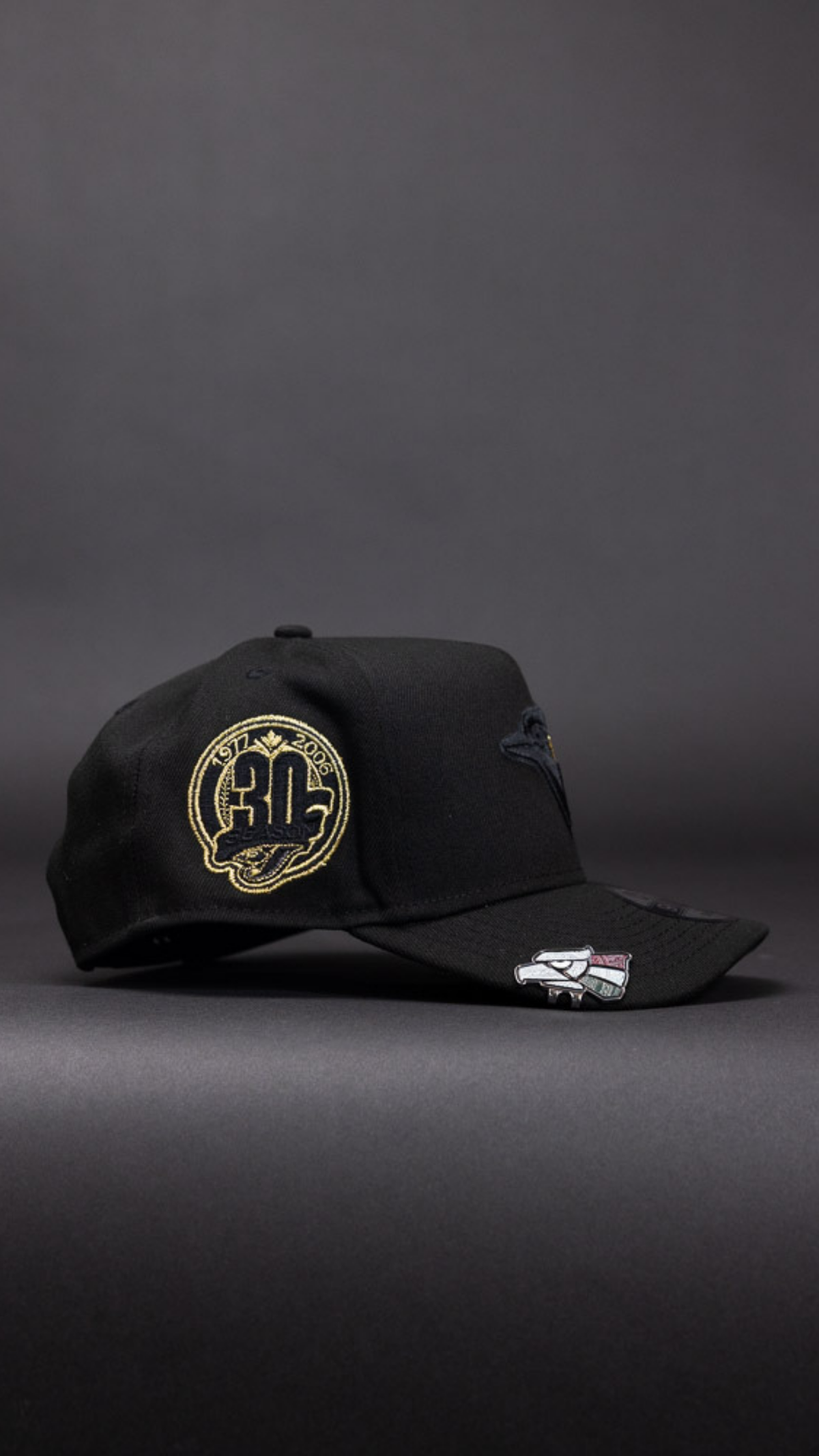 New Era 9Fifty A-Frame Blacked Out Toronto Blue Jays Snapback W/ 30th Anniversary Side Patch