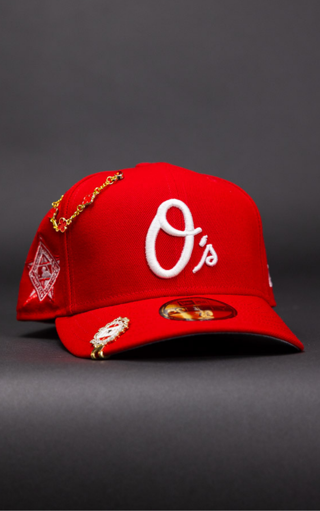 New Era Exclusive 59Fifty Red Baltimore Orioles W/ All Star Game Side Patch