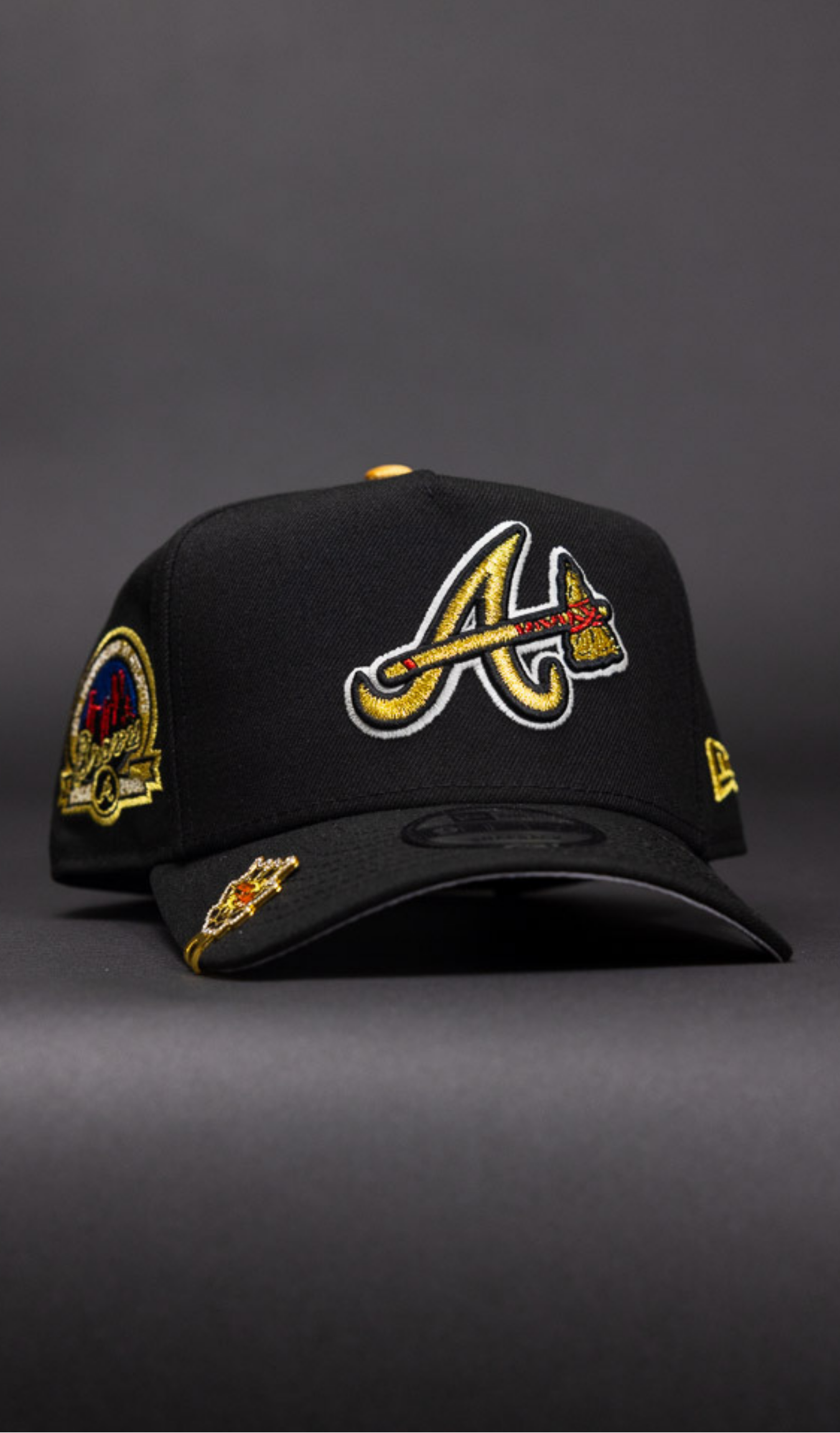 New Era 9Fifty A-Frame Black Atlanta Braves Snapback W/ Anniversary Side Patch