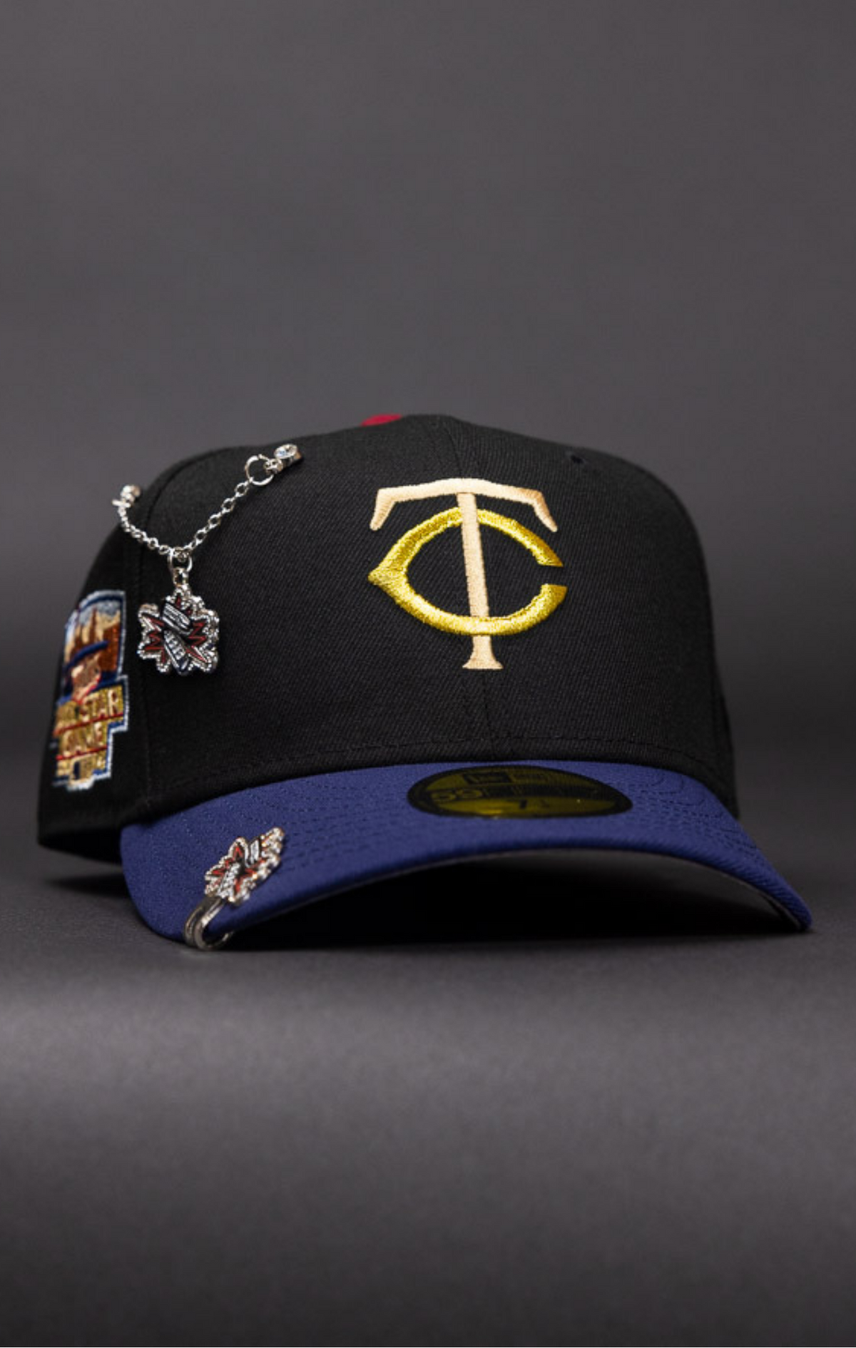 EXCLUSIVO DE NEW ERA 59FIFTY CROMADO BLANCO/ORO LOS ANGELES DODGERS CON PARCHE DEL JUEGO ALL STAR 2000 