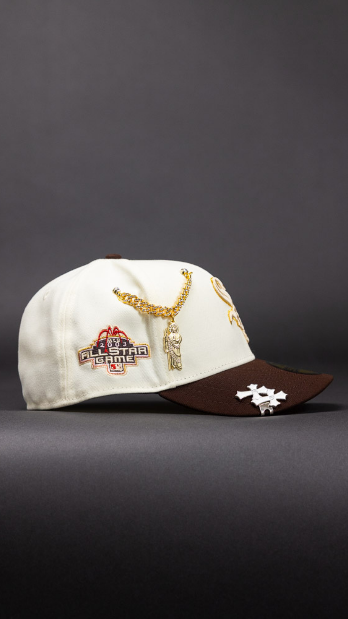 New Era Exclusive 59Fifty Chrome/Brown Chicago White Sox W/ 2003 All Star Game Side Patch