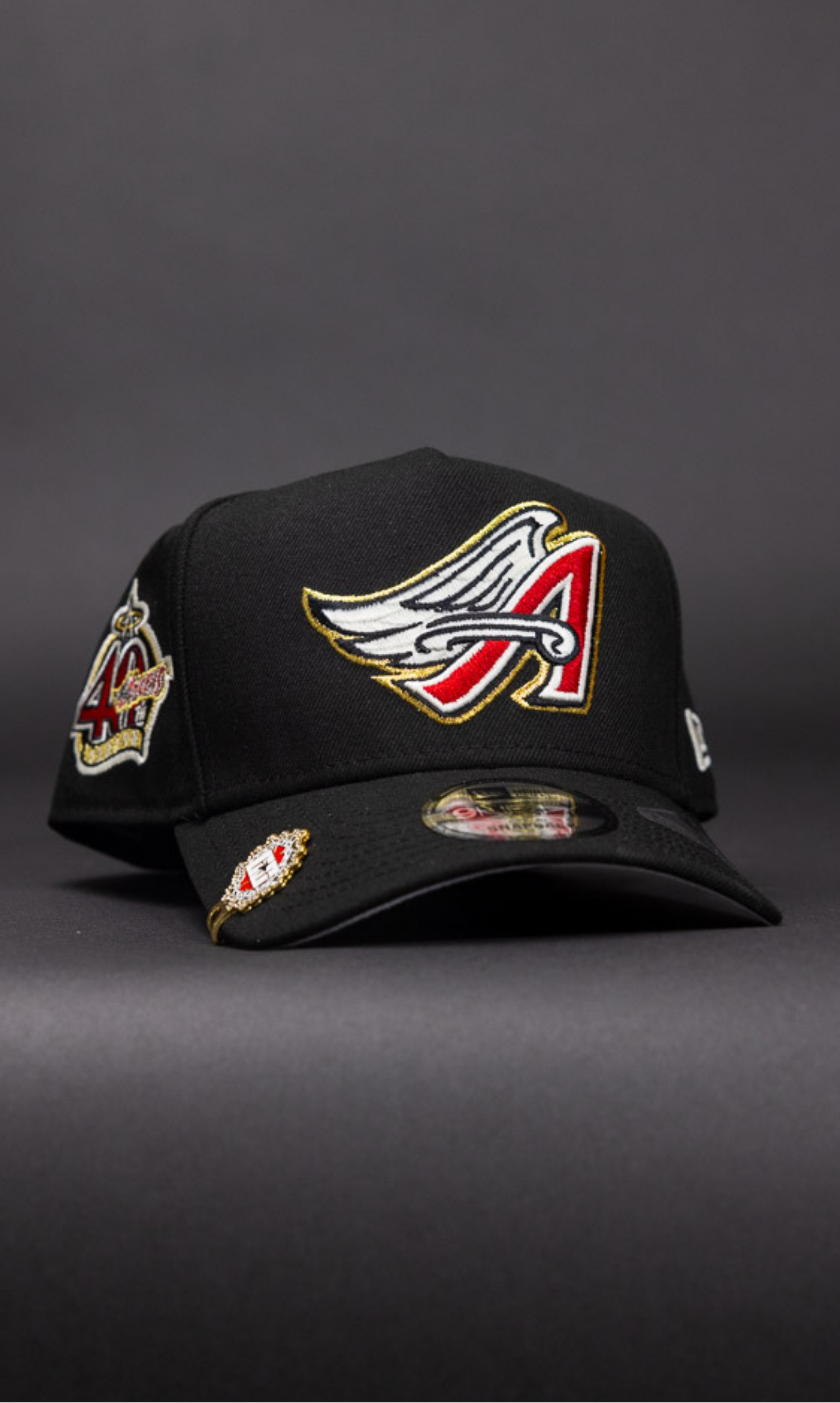 New Era 9Fifty A-Frame Black Anaheim Angels Snapback W/ 40th Anniversary Side Patch