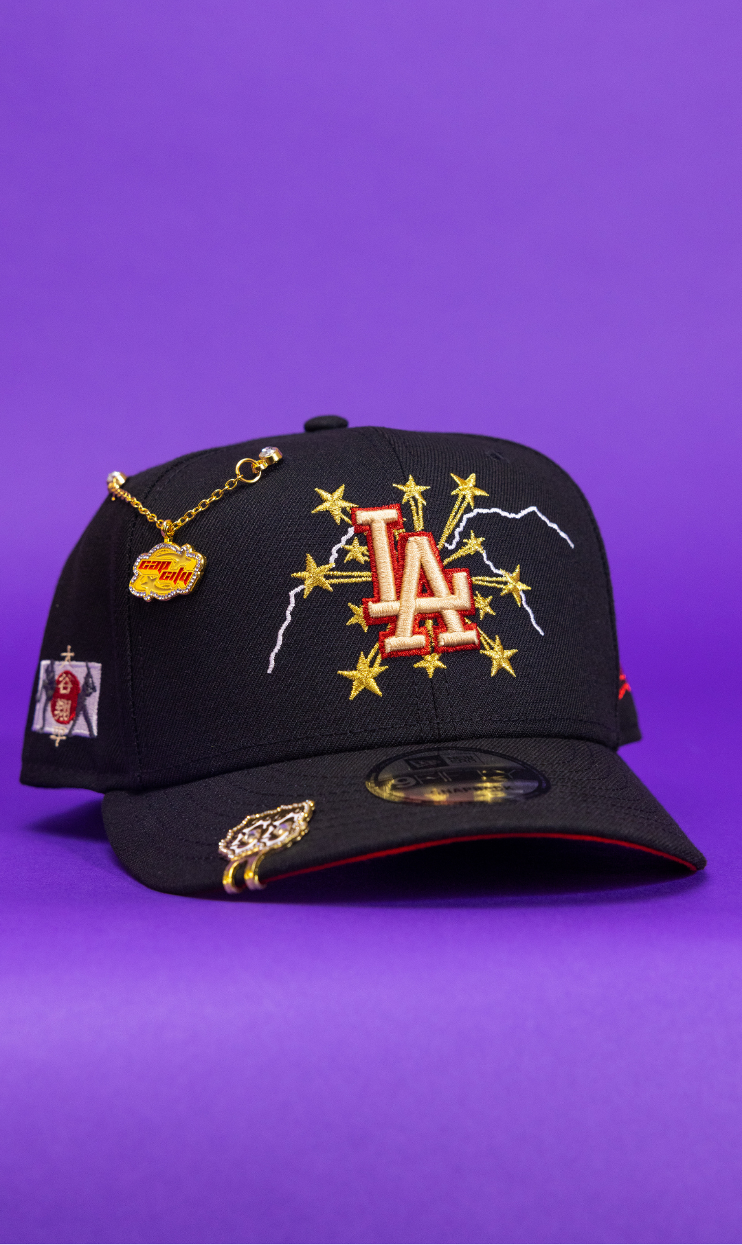 New Era Exclusive 9Fifty Black Los Angeles Dodgers Snapback W/ Embroidery + Japan Flag Side Patch