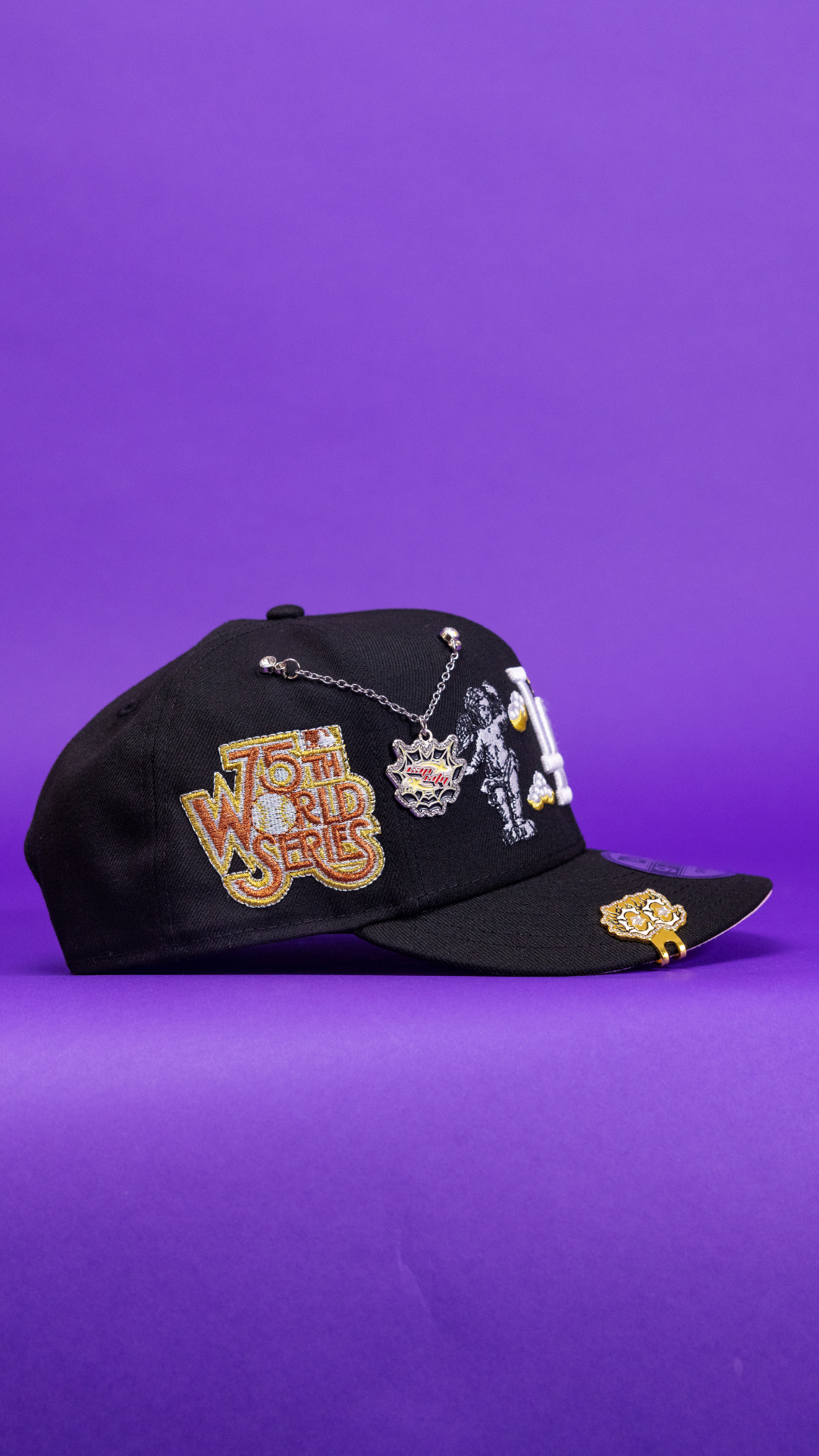 New Era Exclusive 9Fifty Black Los Angeles Dodgers Snapback W/ Heavenly City + 75th World Series Side Patch