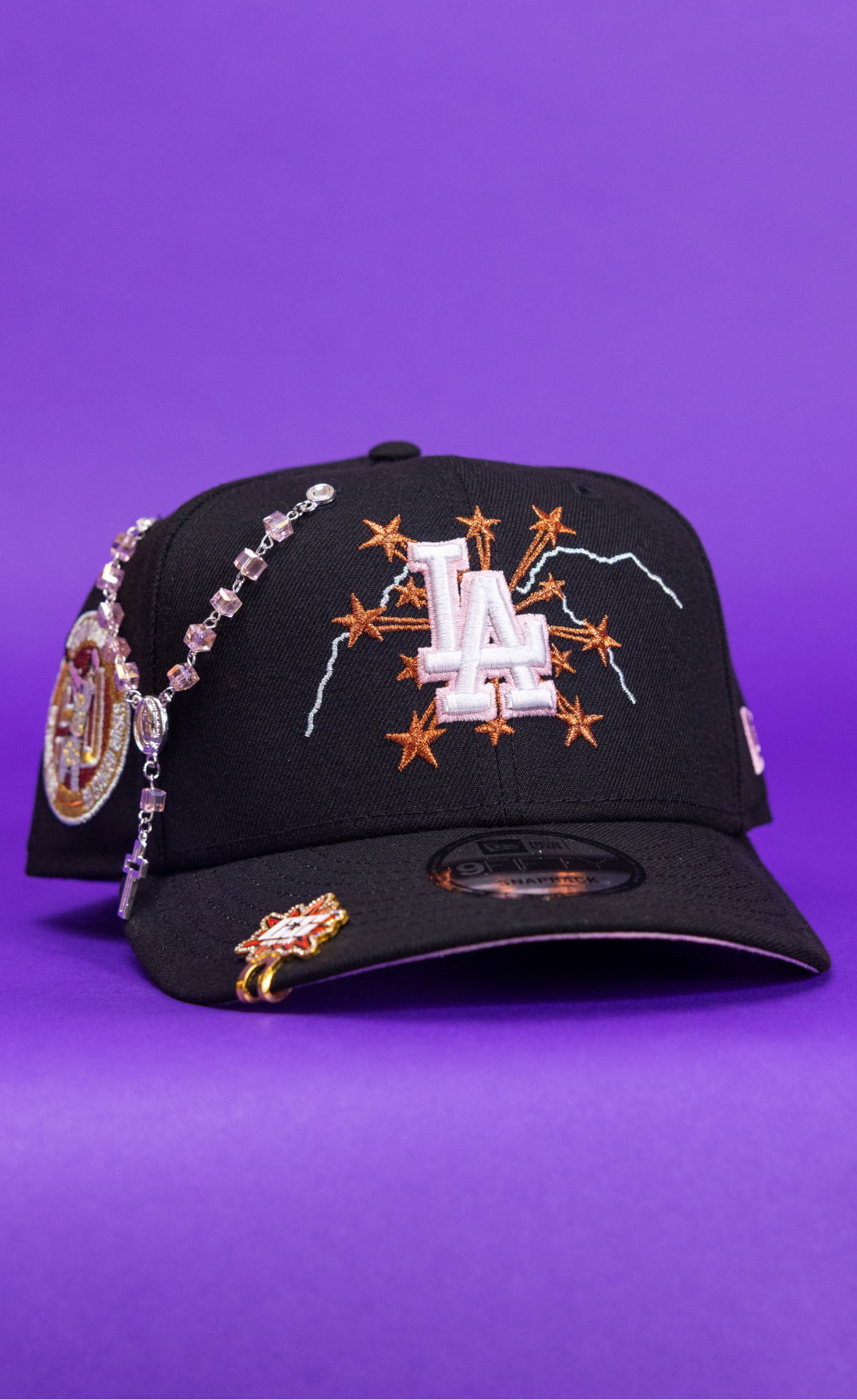 New Era Exclusive 9Fifty Black Los Angeles Dodgers Snapback W/ Embroidery + Shohei Ohtani Side Patch