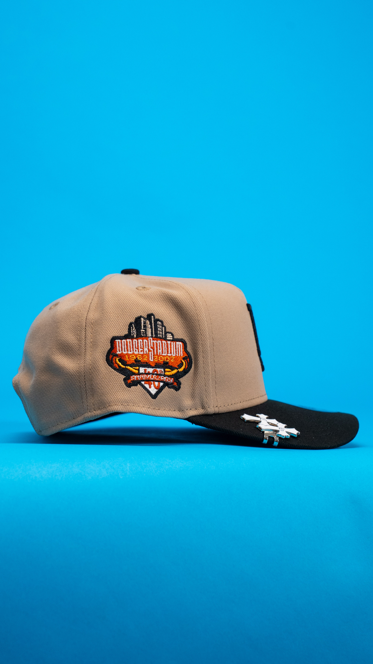 New Era 9Fifty A-Frame Camel/Black Los Angeles Dodgers Snapback W/ 40th Anniversary Side Patch
