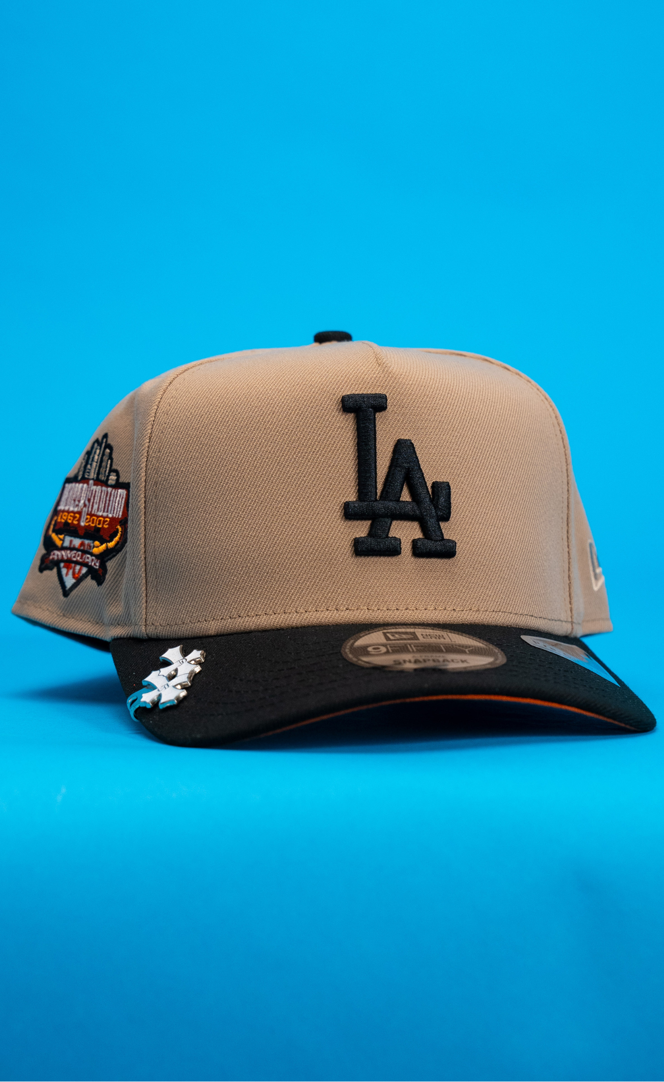 New Era 9Fifty A-Frame Camel/Black Los Angeles Dodgers Snapback W/ 40th Anniversary Side Patch