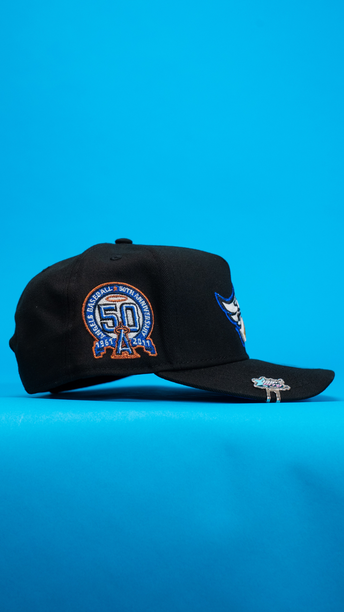 New Era 9Fifty A-Frame Black Anaheim Angels Snapback W/ Anniversary Side Patch
