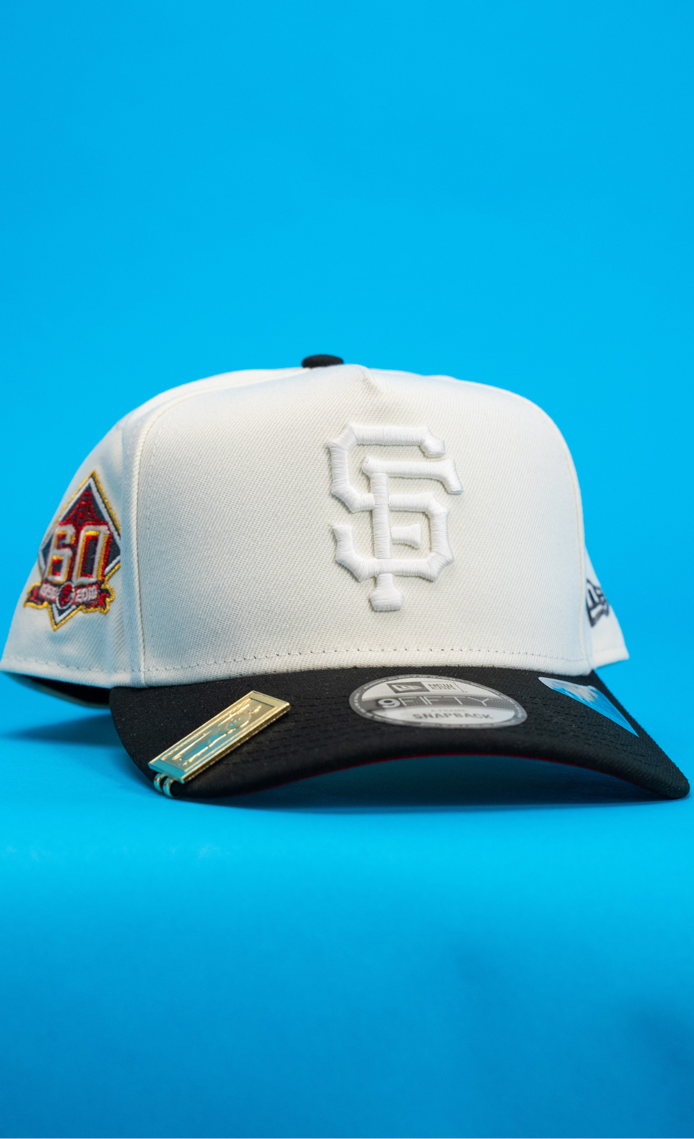 New Era 9Fifty A-Frame Chrome/Black San Francisco Giants Snapback W/ 60th Anniversary Side Patch