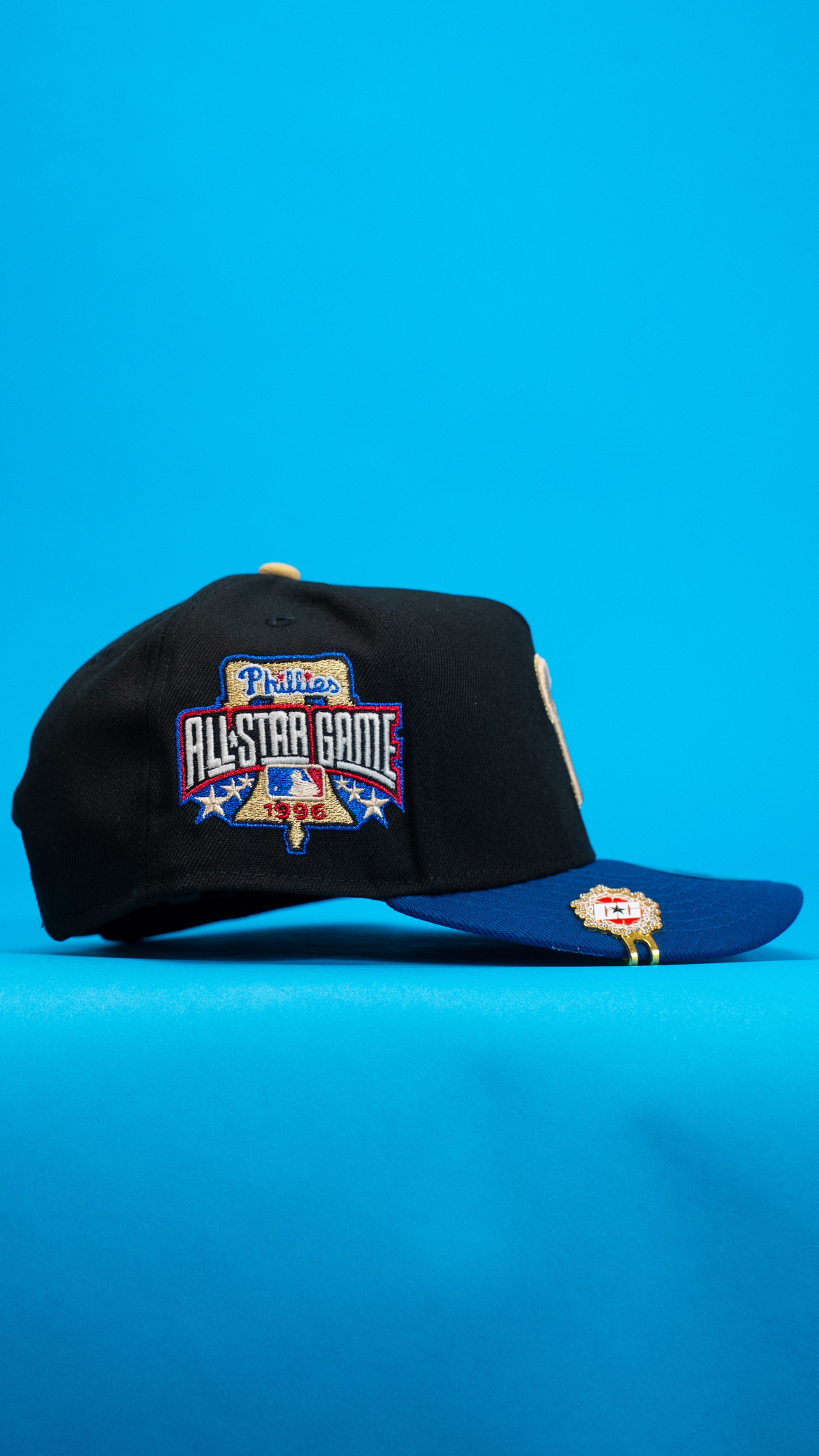 New Era 9Fifty A-Frame Black/Navy Philadelphia Phillies Snapback W/ 1996 All Star Game Side Patch