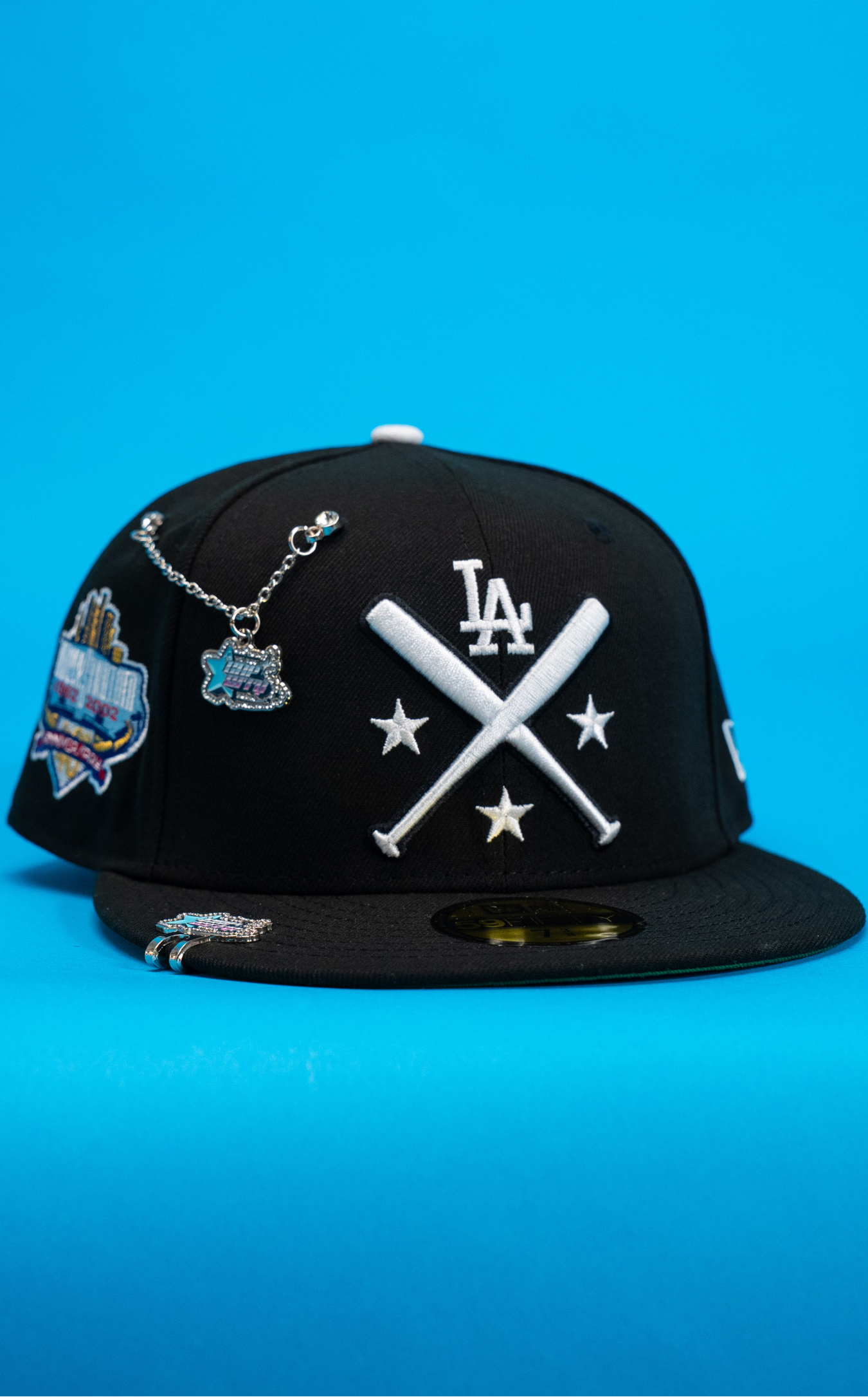 New Era Exclusive 59Fifty Black Los Angeles Dodgers W/ 40th Anniversary Side Patch