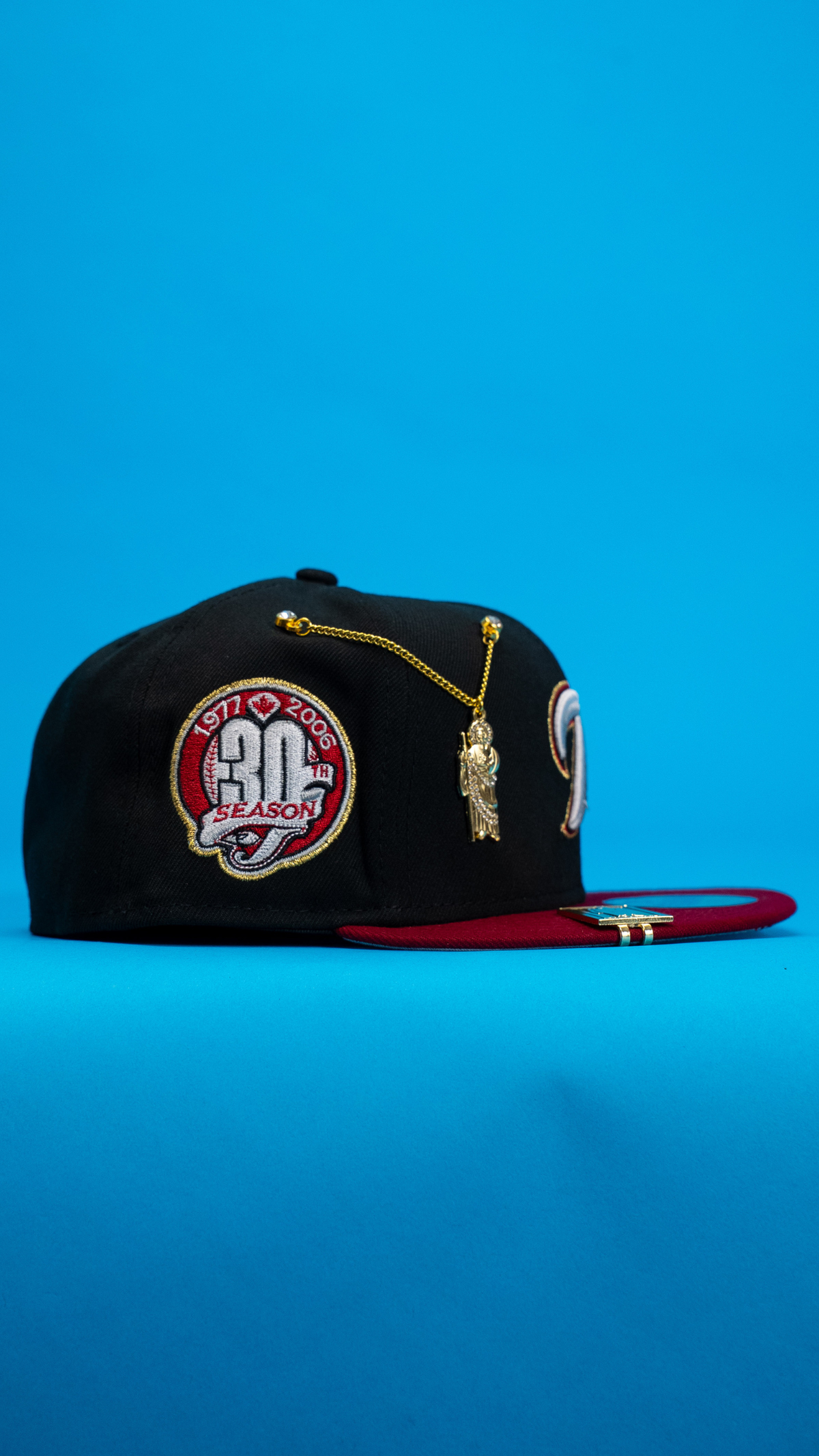 New Era Exclusive 59Fifty Black/Burgundy Toronto Blue Jays W/ 30th Season Side Patch