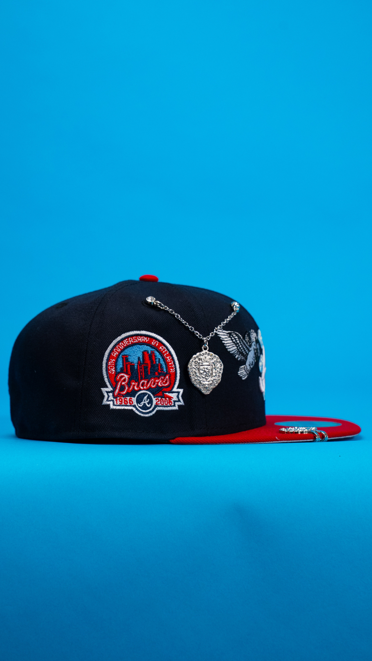 New Era Exclusive 59Fifty Navy/Red Atlanta Braves "Heavenly City" W/ 30th Anniversary Side Patch