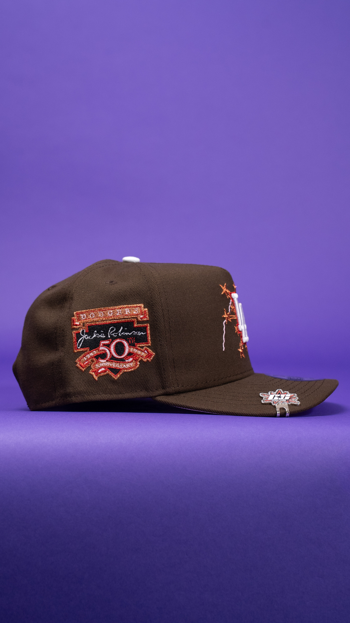 New Era 9Fifty A-Frame Brown Los Angeles Dodgers W/ Embroidery + Jackie Robinson Side Patch