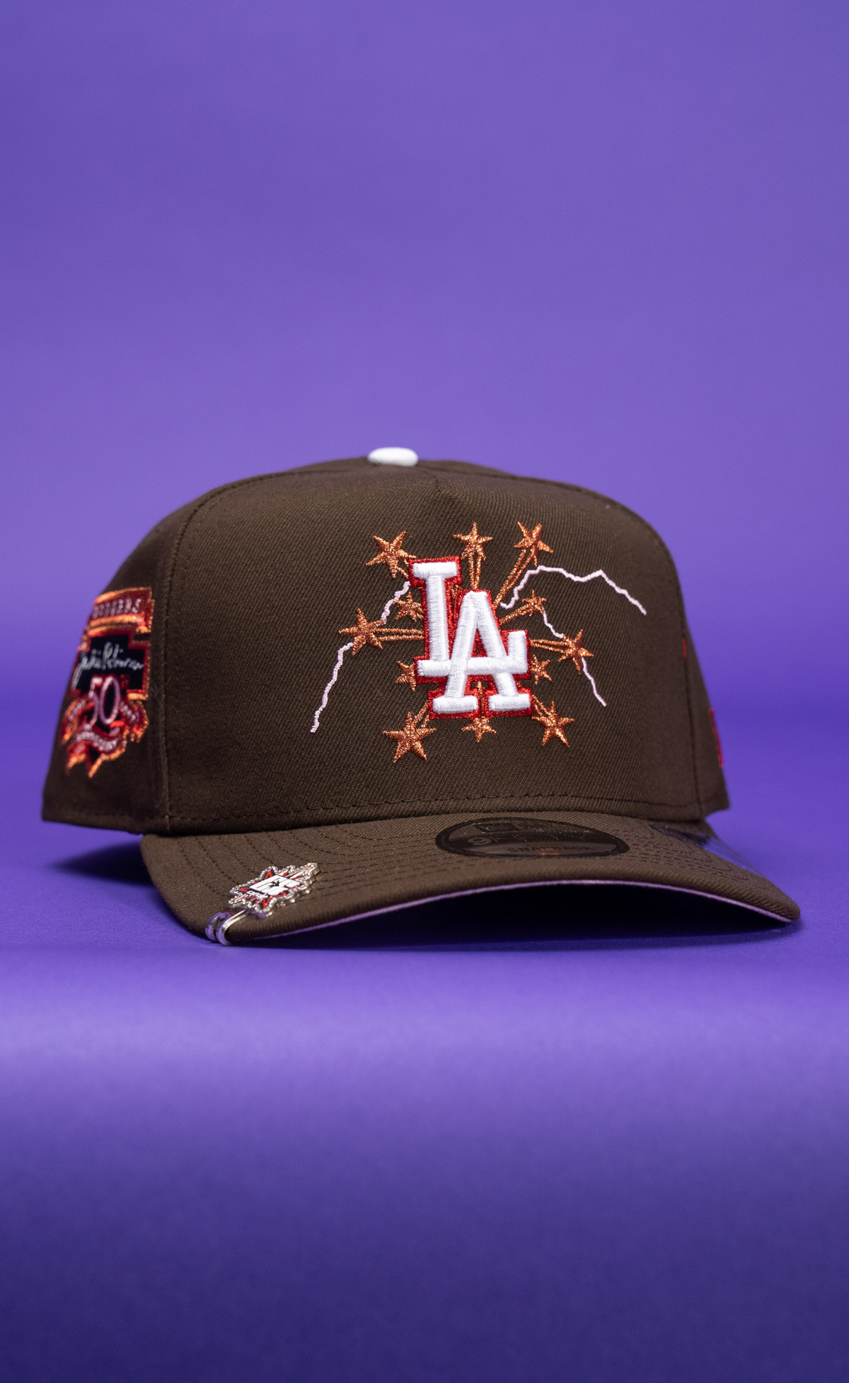 New Era 9Fifty A-Frame Brown Los Angeles Dodgers W/ Embroidery + Jackie Robinson Side Patch