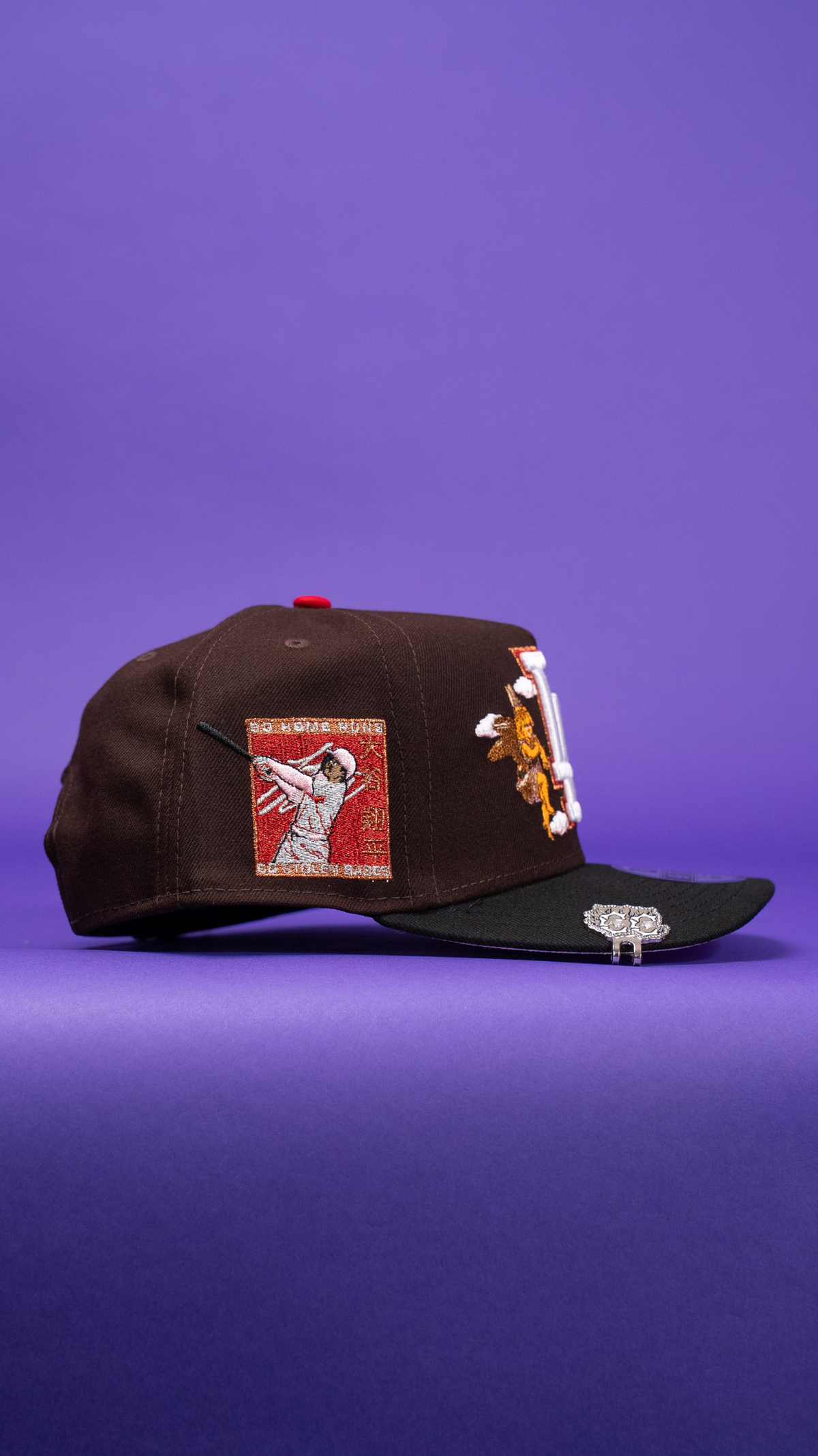 New Era 9Fifty A-Frame Dark Brown Los Angeles Dodgers W/ City of Angels + Shohei Ohtani 50-50 Club Side Patch