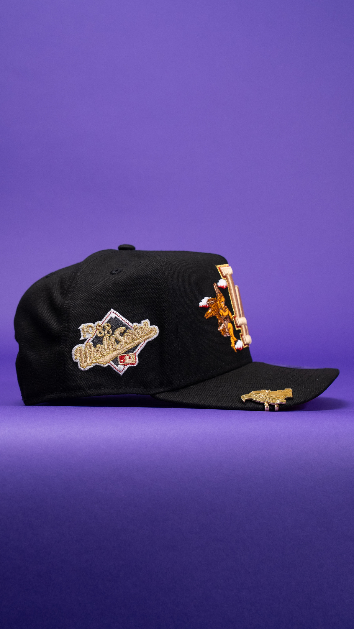 New Era 9Fifty A-Frame Black Los Angeles Dodgers W/ City Of Angels + 1988 World Series Side Patch