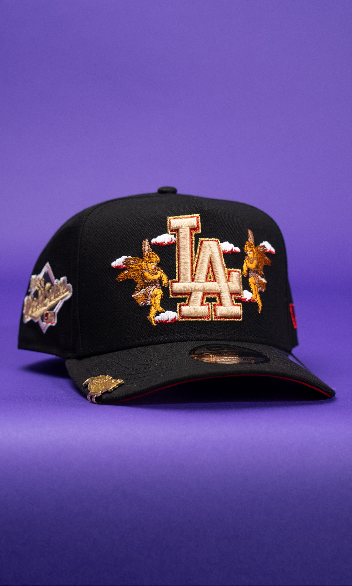 New Era 9Fifty A-Frame Black Los Angeles Dodgers W/ City Of Angels + 1988 World Series Side Patch