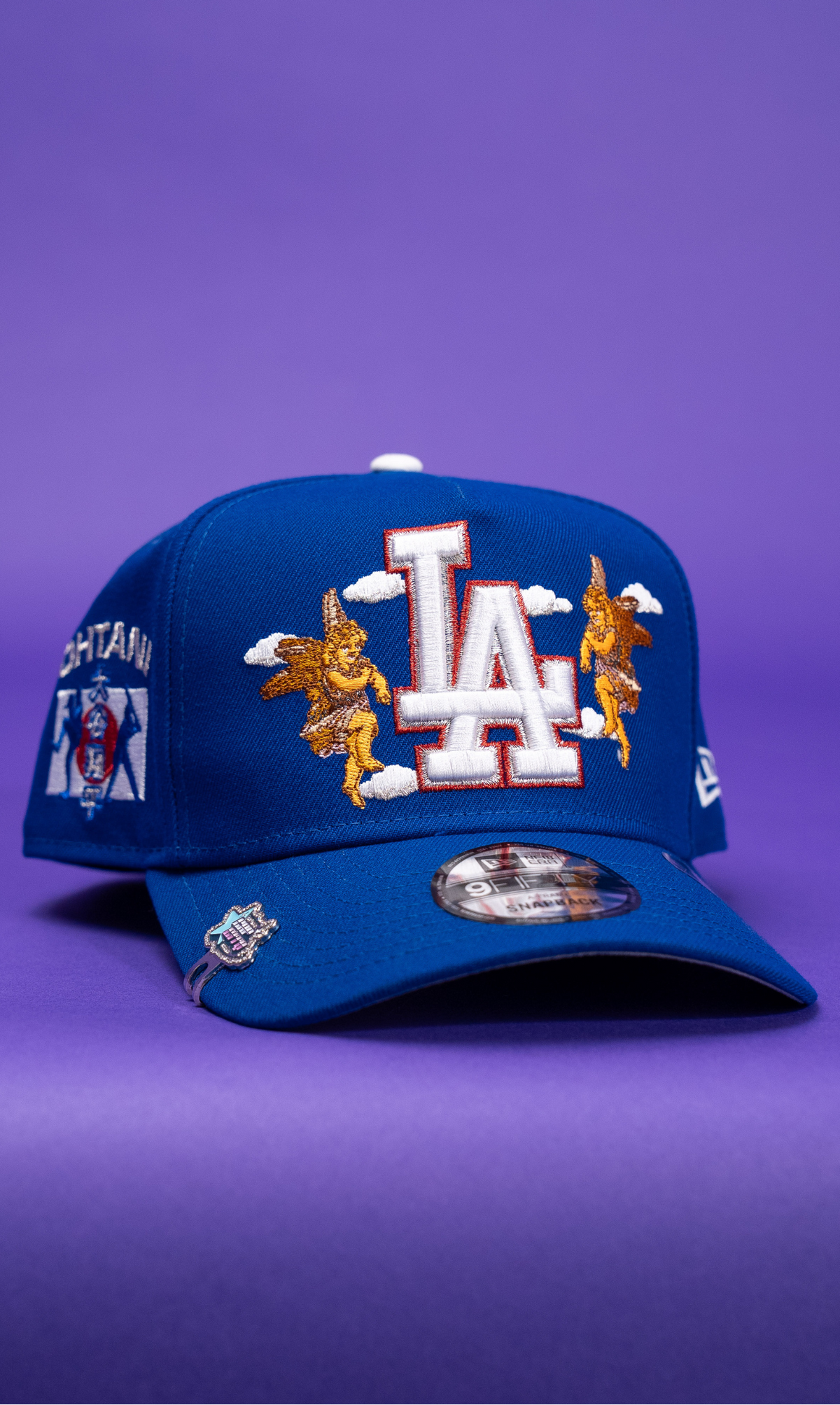 New Era 9Fifty A-Frame Blue Los Angeles Dodgers W/ City Of Angels + Japan Flag Side Patch