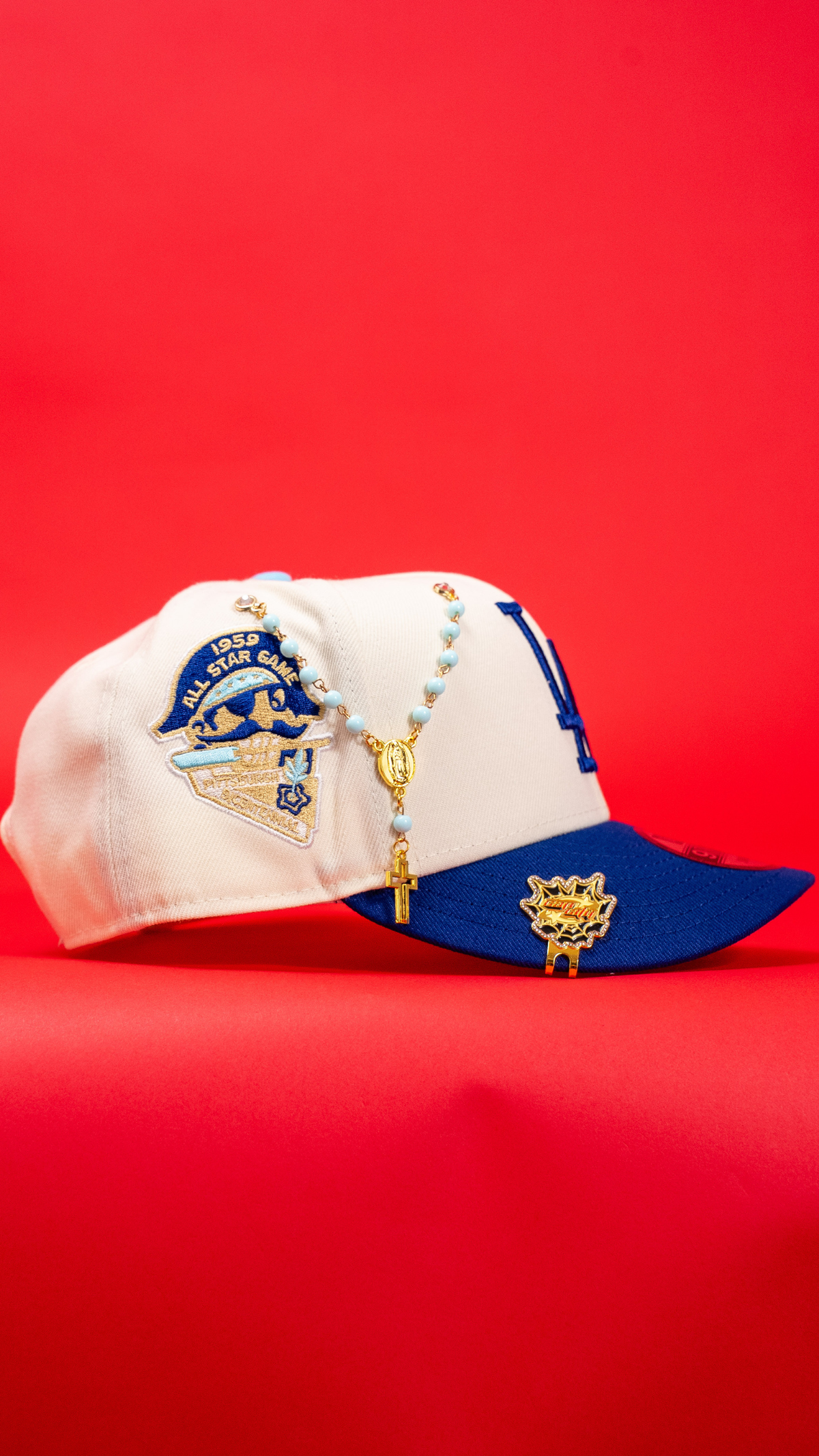 New Era Exclusive 9Fifty Chrome/Blue Los Angeles Dodgers Snapback W/ 1959 All Star Game Side Patch