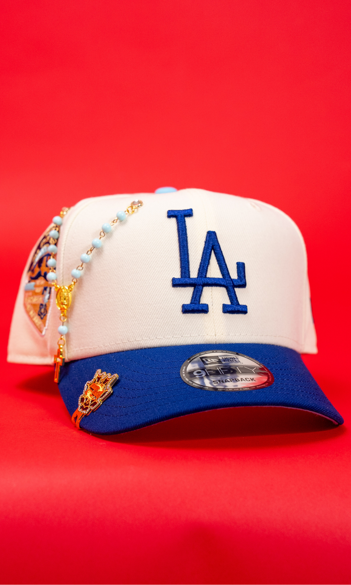New Era Exclusive 9Fifty Chrome/Blue Los Angeles Dodgers Snapback W/ 1959 All Star Game Side Patch