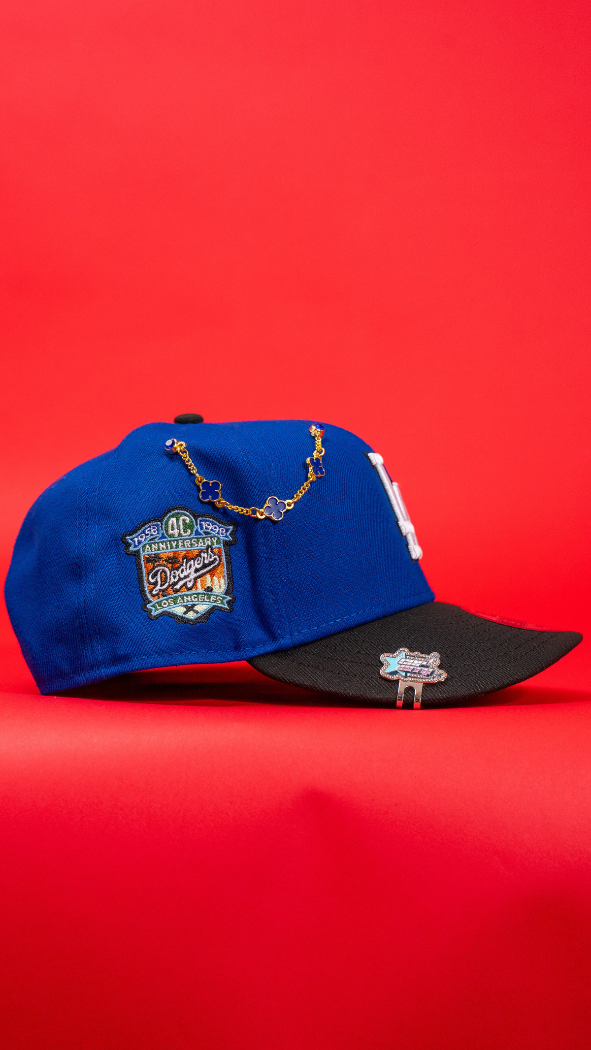 New Era Exclusive 9Fifty Blue/Black Los Angeles Dodgers Snapback W/ 40th Anniversary Side Patch