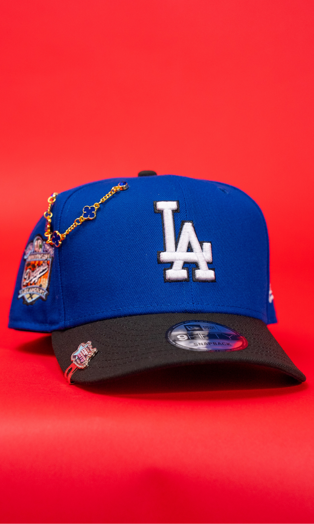 New Era Exclusive 9Fifty Blue/Black Los Angeles Dodgers Snapback W/ 40th Anniversary Side Patch