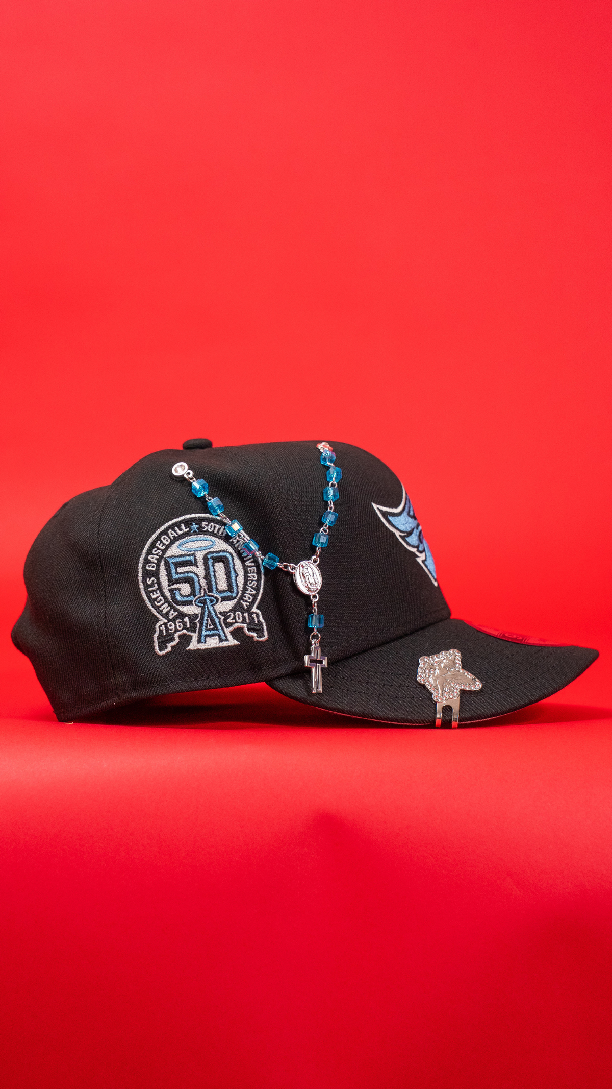 New Era Exclusive 9Fifty Black Anaheim Angels Snapback W/ 50th Anniversary Side Patch